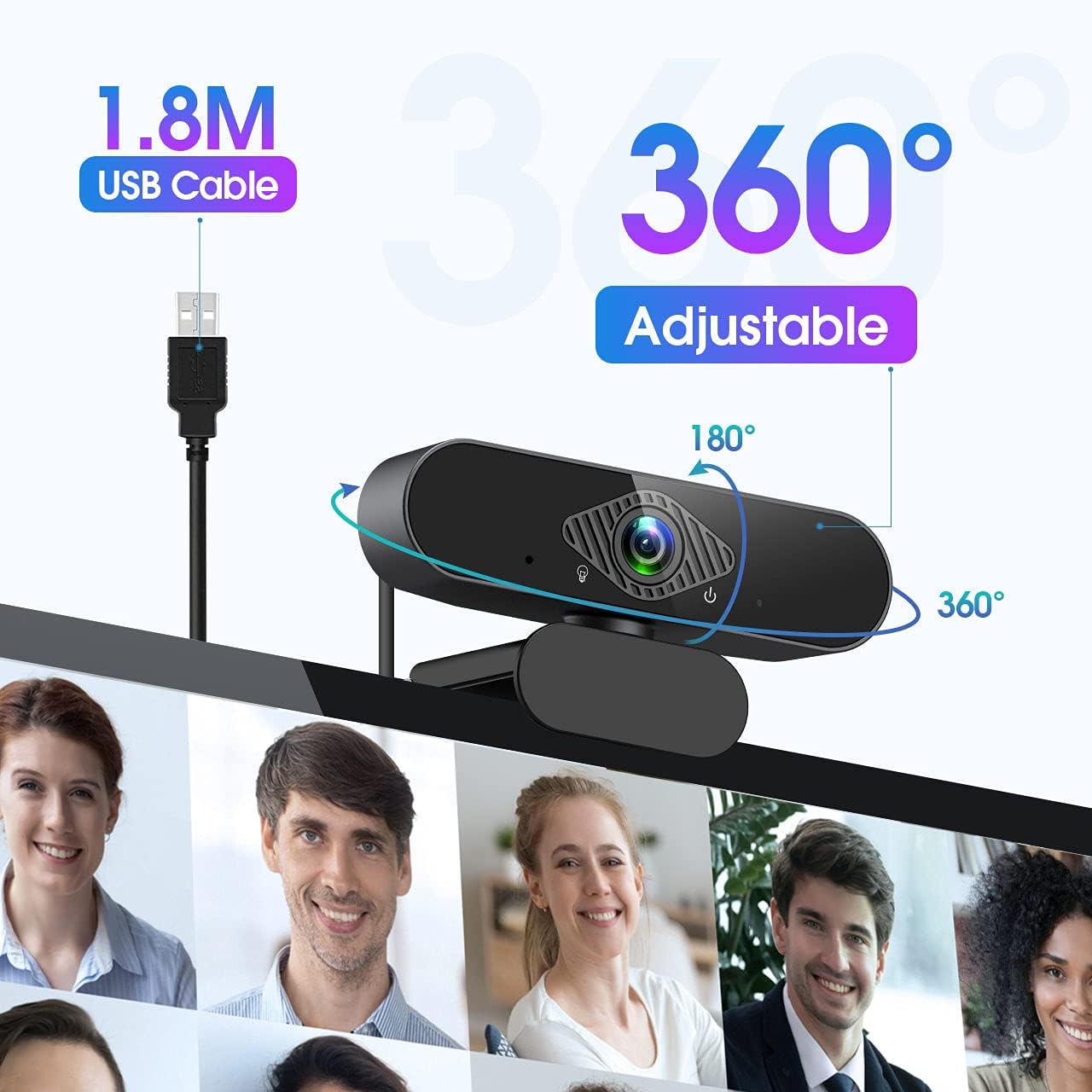 Thumbnail 6 de Dancial Webcam 1080p con microfono