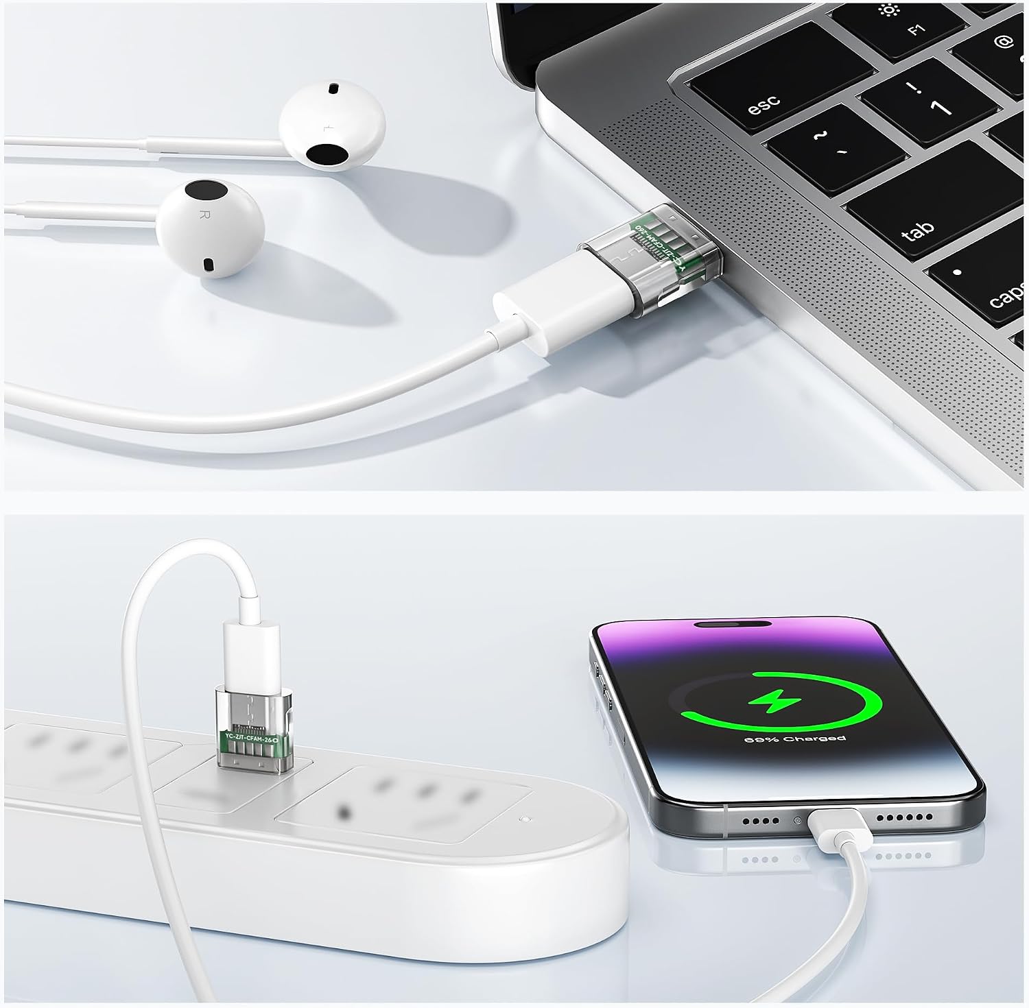 Detalle 1 de Elebase E/CA/USB/3.0/TO/USB/C/ADAPTER/TRANS/4P USB 3.0 to USB-C Adapter, 10Gbps
