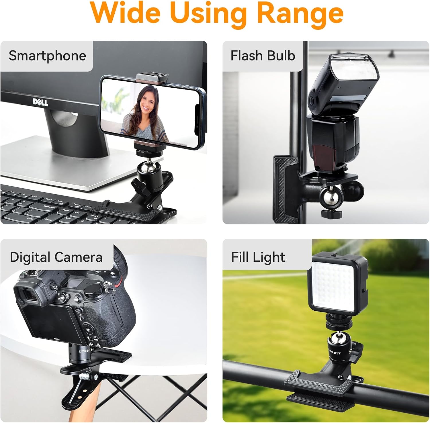 Thumbnail 6 de UTEBIT Camera Clamp Mount 360° swivel