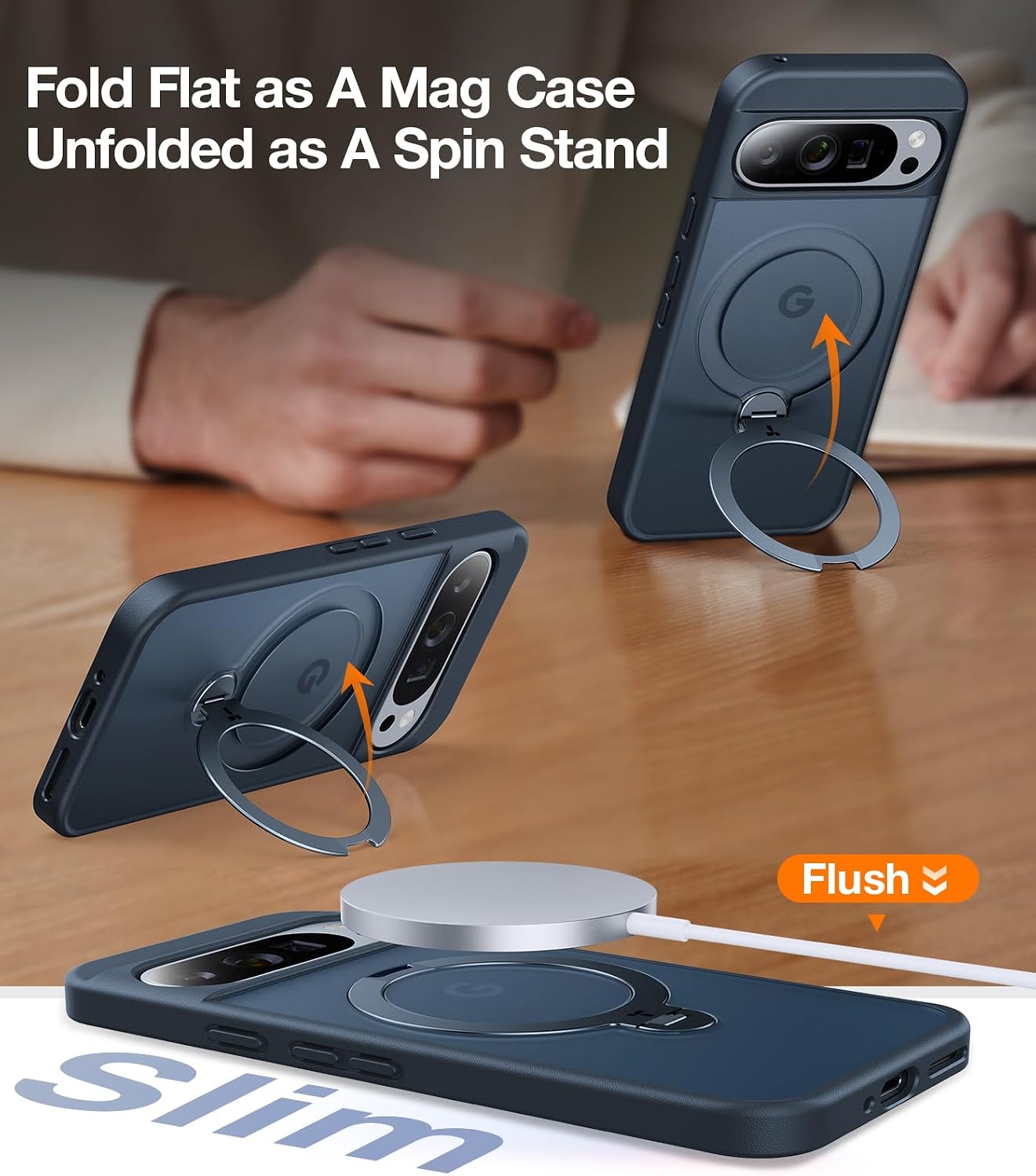 Detalle 2 de TORRAS 360 Spin Magnetic Stand for Google Pixel 9 Pro XL case