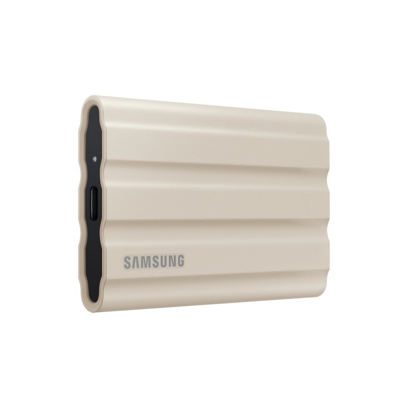 Detalle de Samsung T7 Shield SSD 1 TB portátil beige