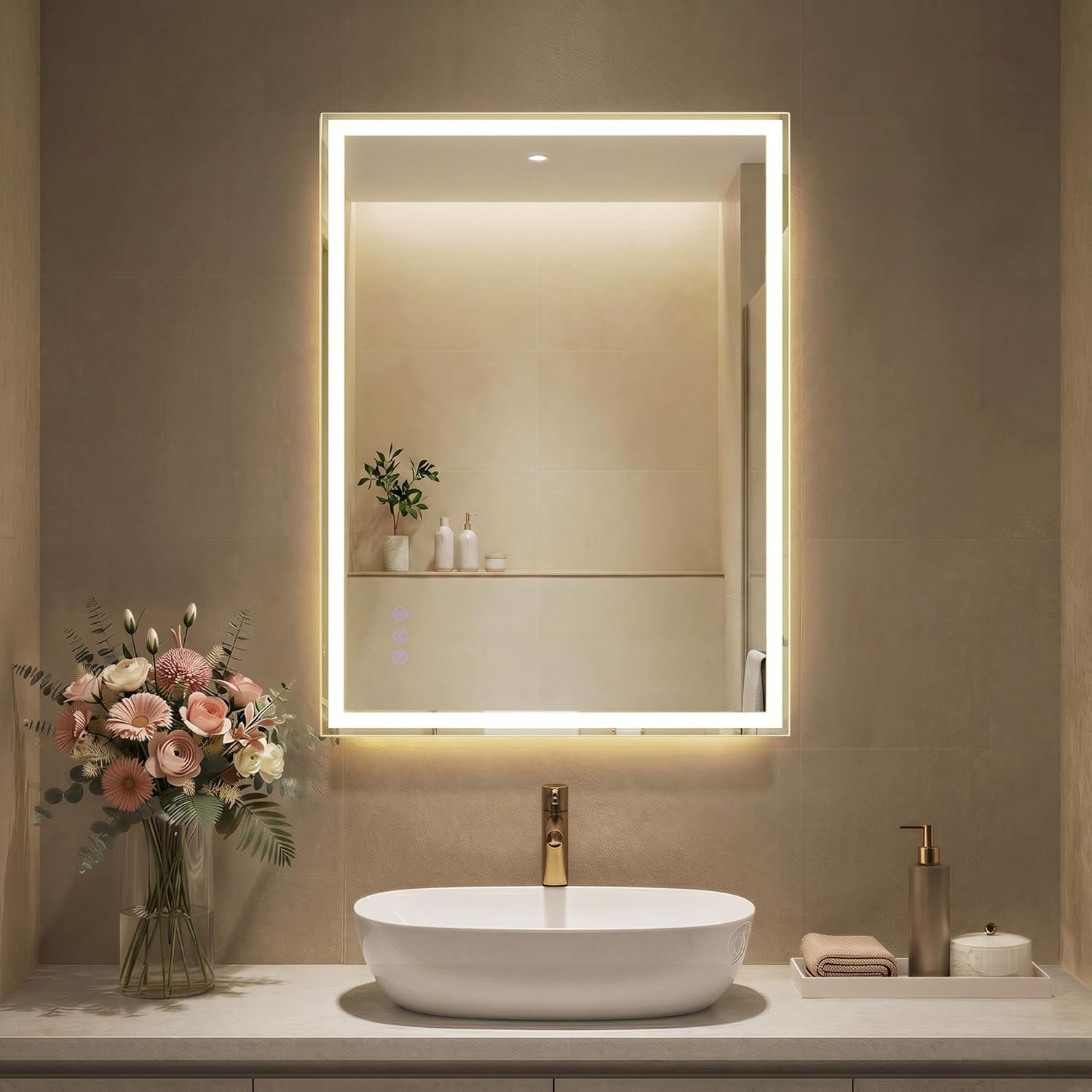 Thumbnail 6 de SONGMICS Specchio Bagno con Luce LWM210WC02: rettangolare, antiappannamento e luminosità regolabile