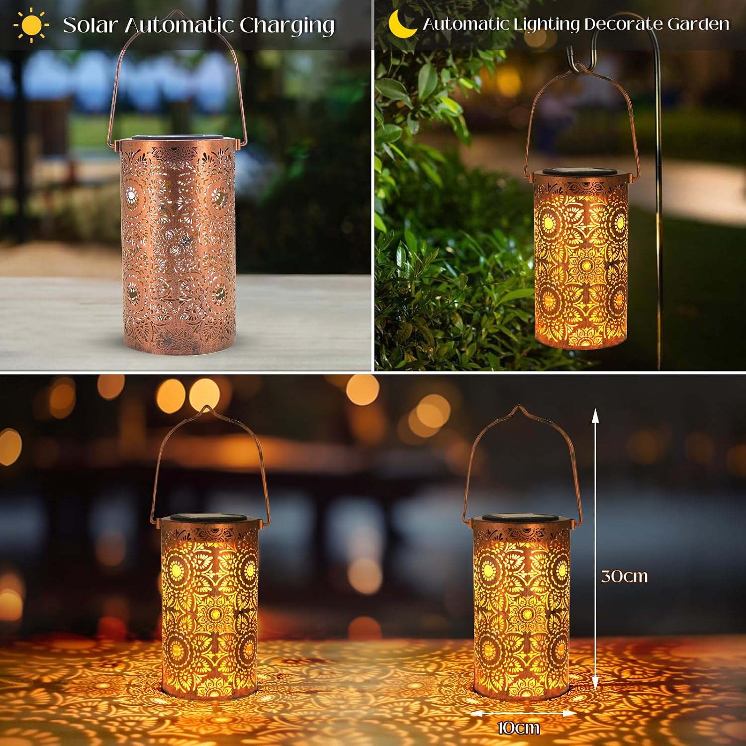 Detalle 1 de Sunflower solar lanterns 7.1 inch hanging