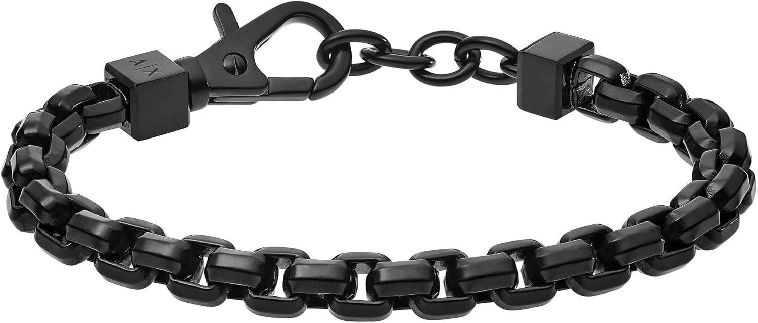 Thumbnail 6 de Armani Exchange Bracciale da uomo in acciaio inossidabile con chiusura a moschettone