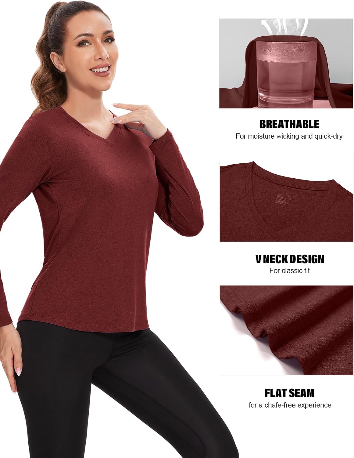 Thumbnail 2 de Rolimaka 7-Pack Women’s Long Sleeve Athletic Shirts with UPF 50+ UV Protection