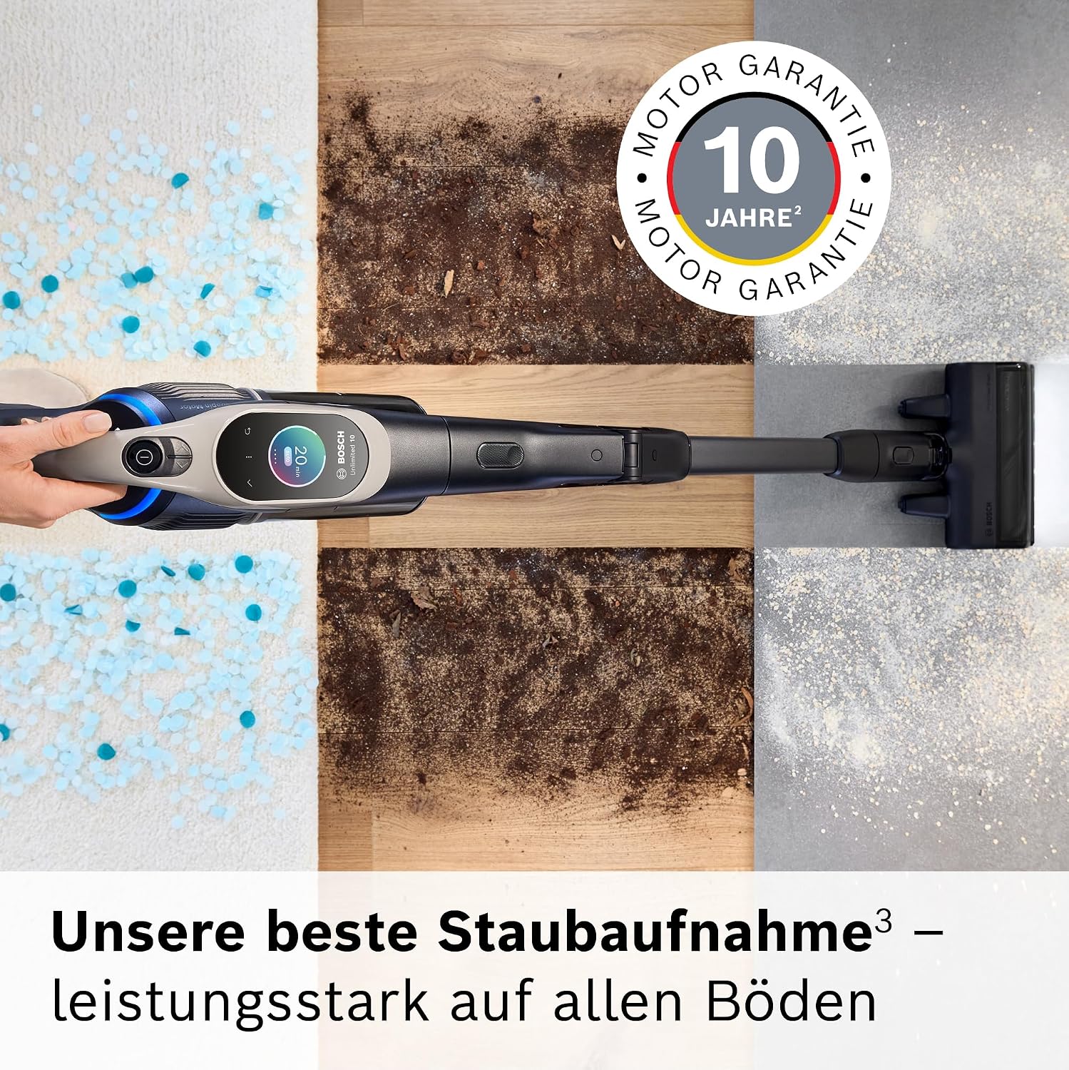 Detalle 2 de Bosch Unlimited 10 BTS1042WAC Kabelloser Staubsauger