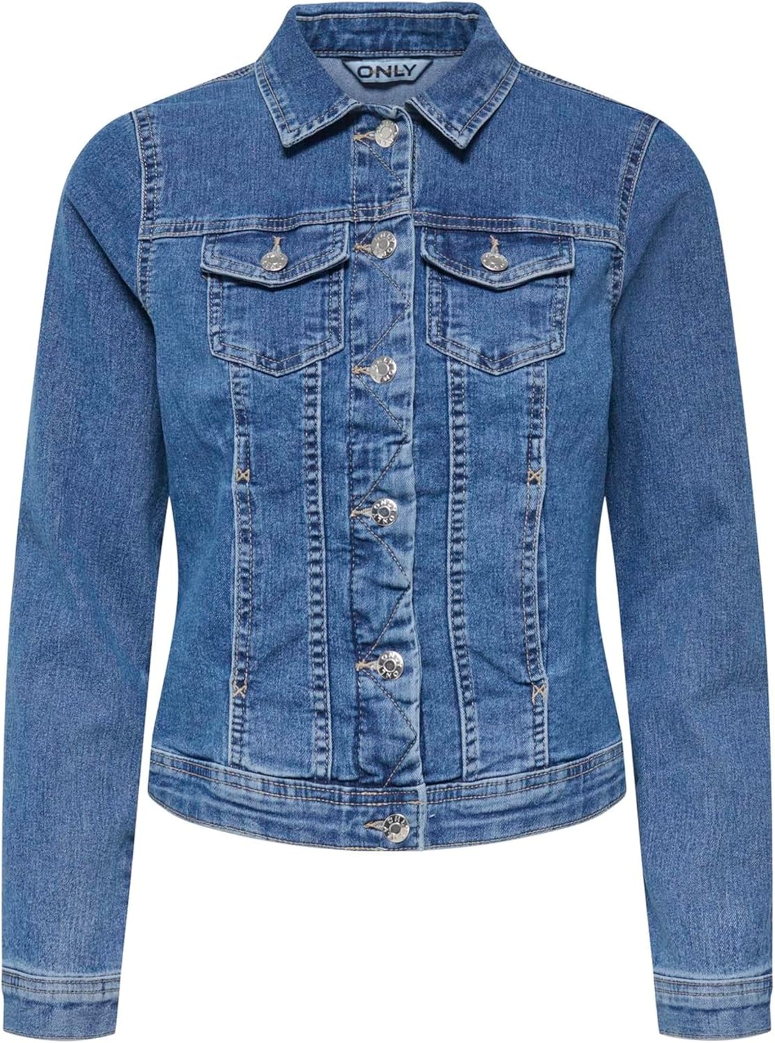 Detalle de ONLY Female Jeansjacke ONLWONDER – Denimjacke mit langen Ärmeln und Stretch-Anteil