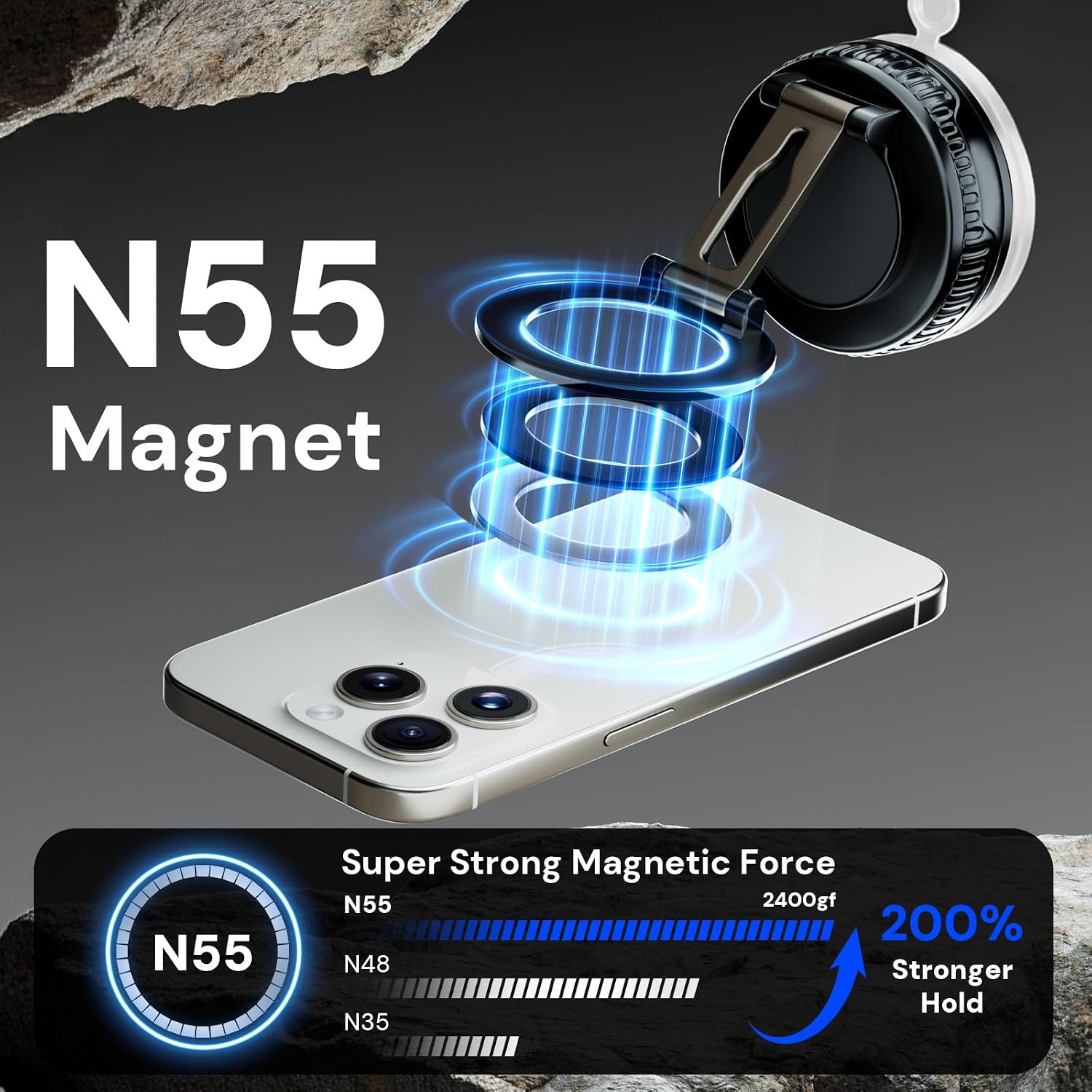 Detalle 2 de Briteroh 2026 Magnetic Car Mount 3800gf