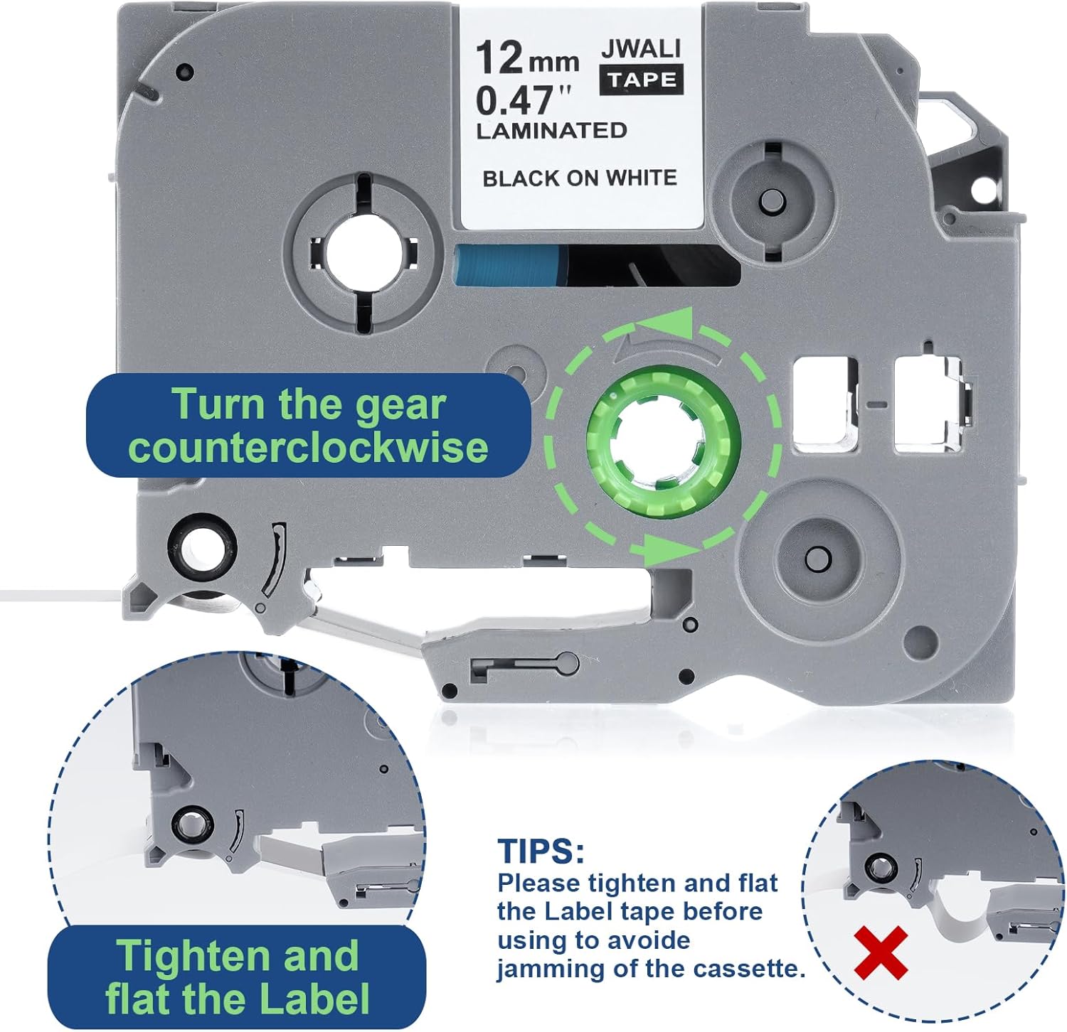 Thumbnail 4 de Nastro PUWOWYE TZe-231 12 mm per etichette 🏷️