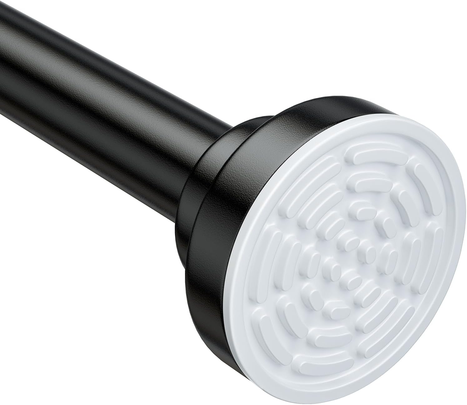 Detalle de Ausemku yq-a-A80H Tension Curtain Rod, Adjustable 32–80 Inch, Black Stainless Steel