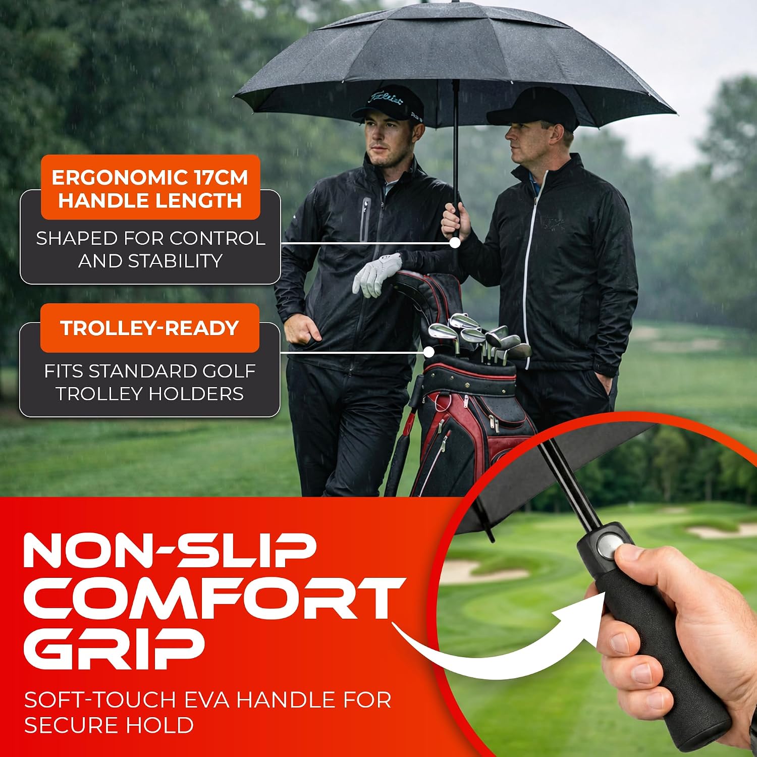 Detalle de 60 Inch Golf Umbrella Automatic Open