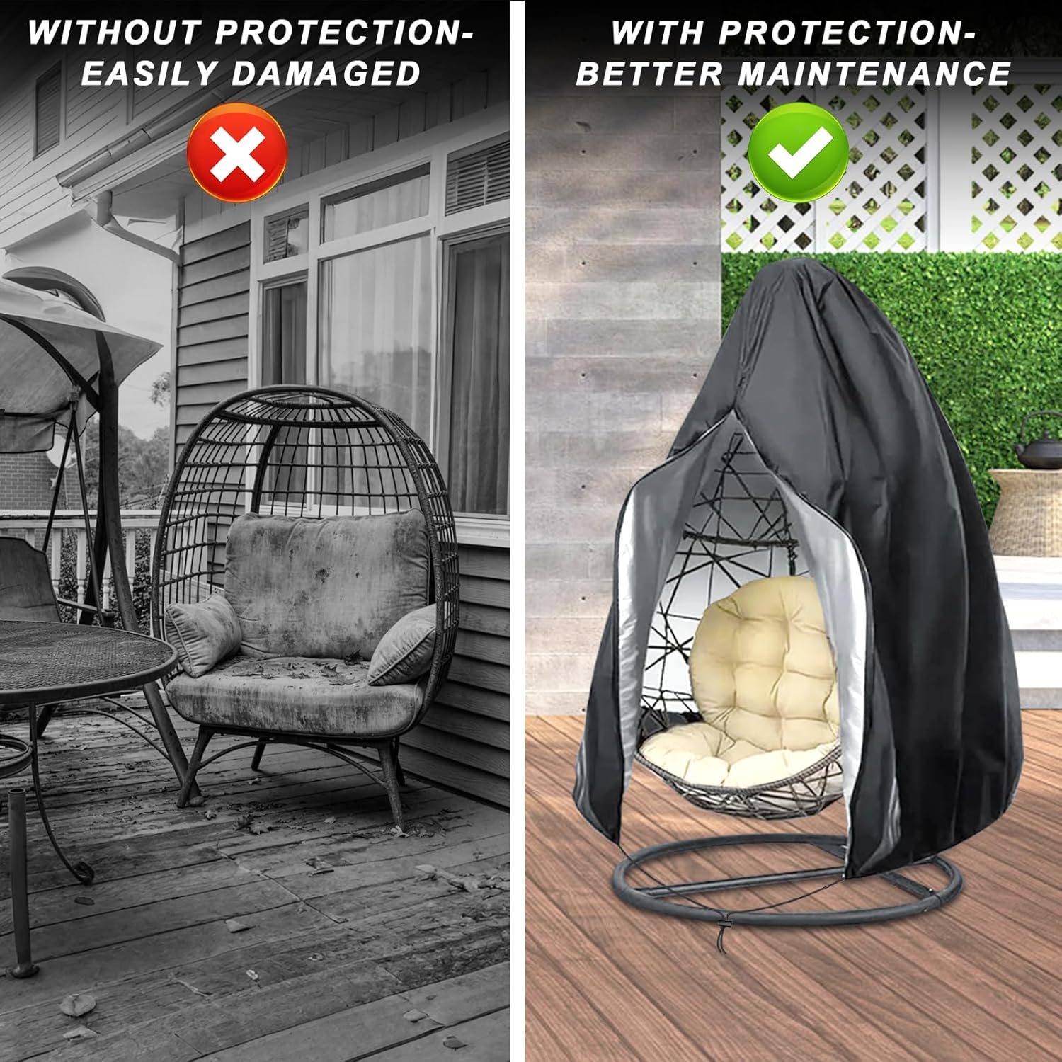 Thumbnail 3 de Emwel 190x115cm Hanging Chair Cover