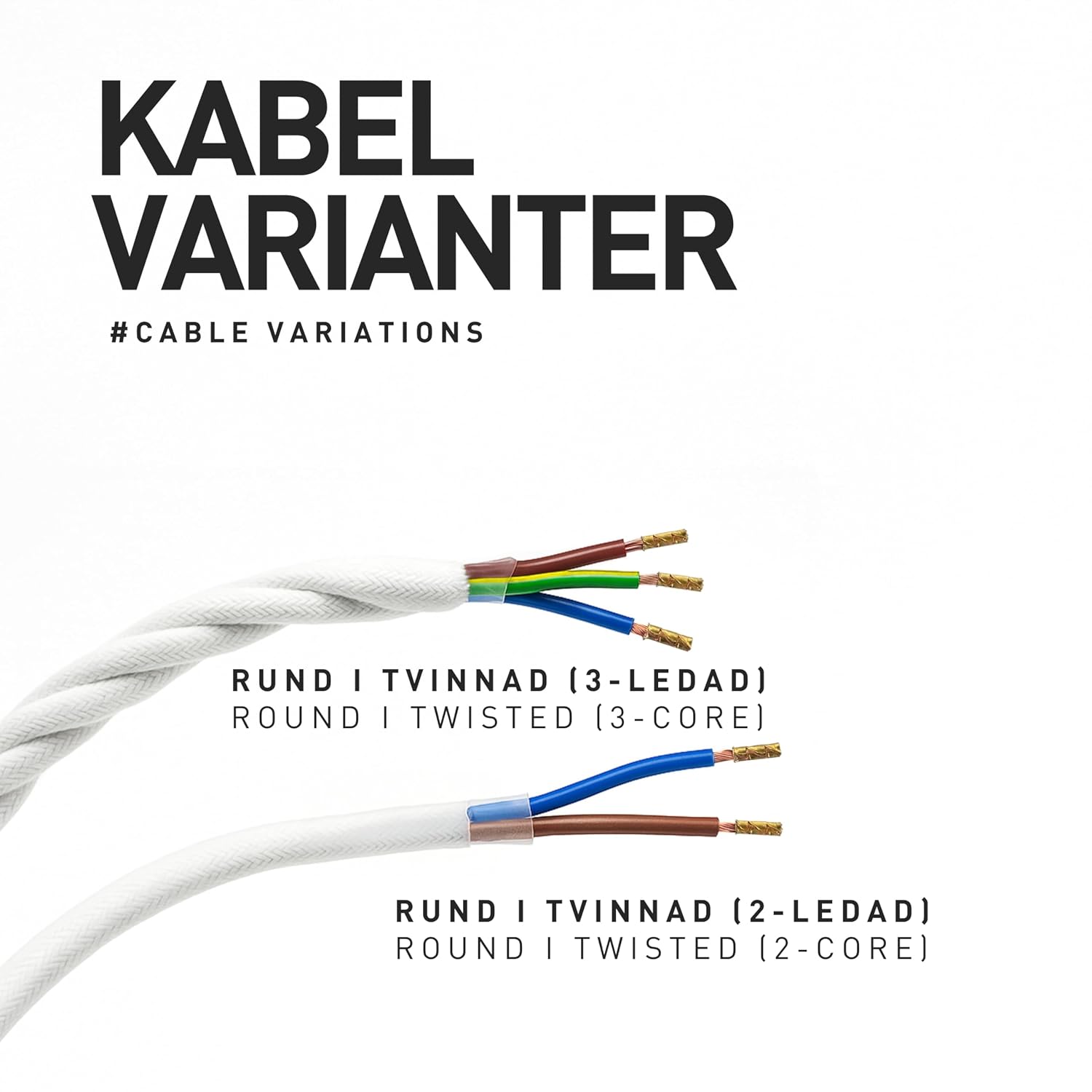 Detalle de smartect textilkabel för lampor, 3G0,75 mm², röd, 10 m