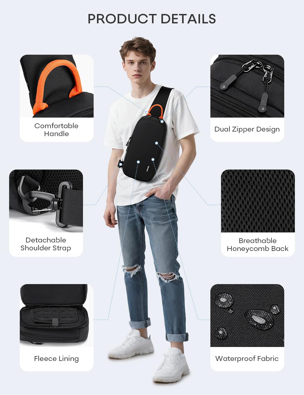 Thumbnail 5 de BAGZY Tasche für Nintendo Switch 2 Konsole 2025 – Wasserdicht, Sling/Umhängetasche mit 10 Spielkartenfächern
