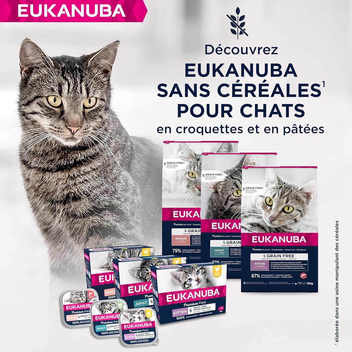 Thumbnail 6 de EUKANUBA Grain Free Croquettes pour Chat Senior au saumon – 10 kg