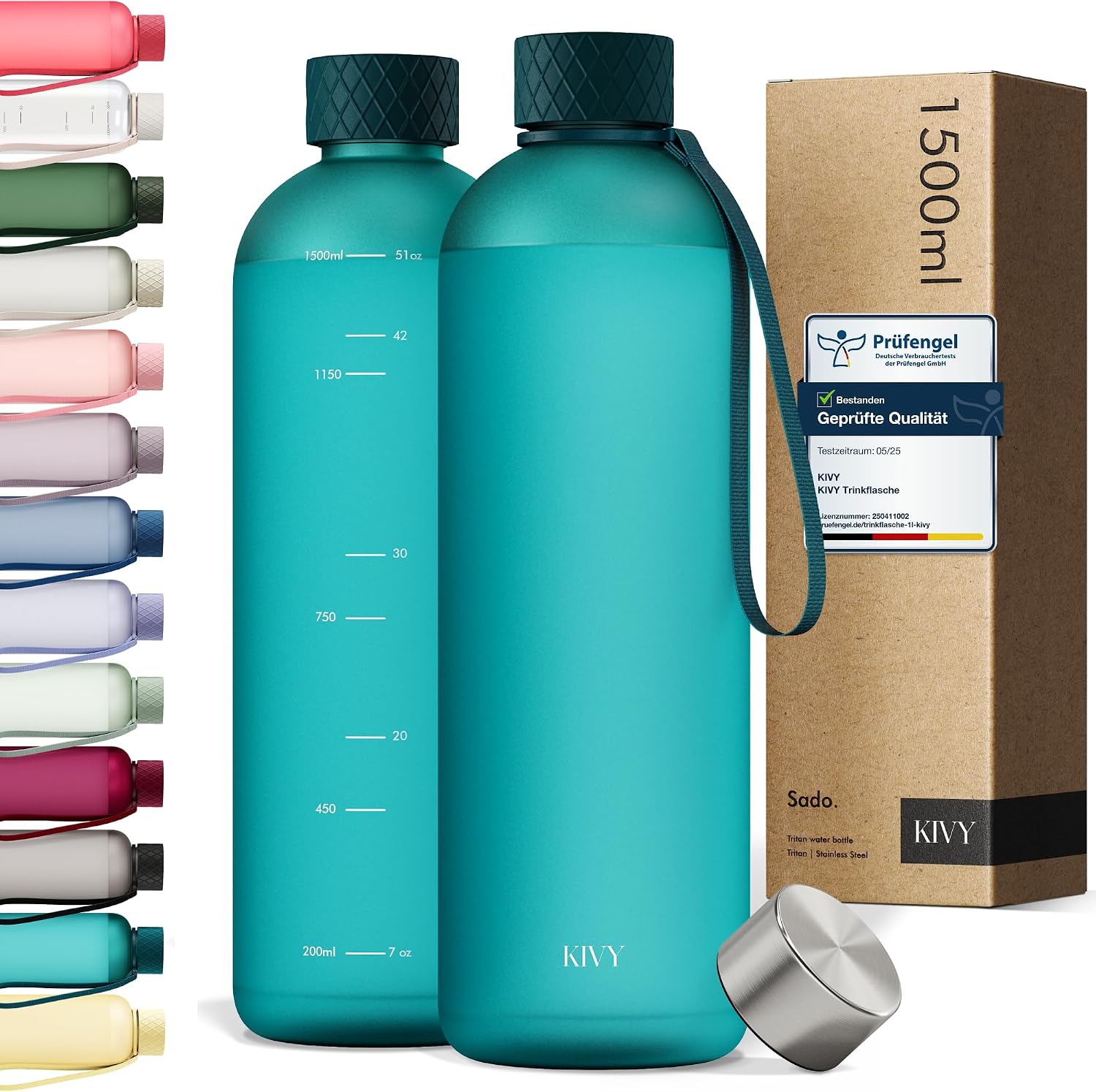 Detalle de KIVY Tritan 1,5 Liter Trinkflasche