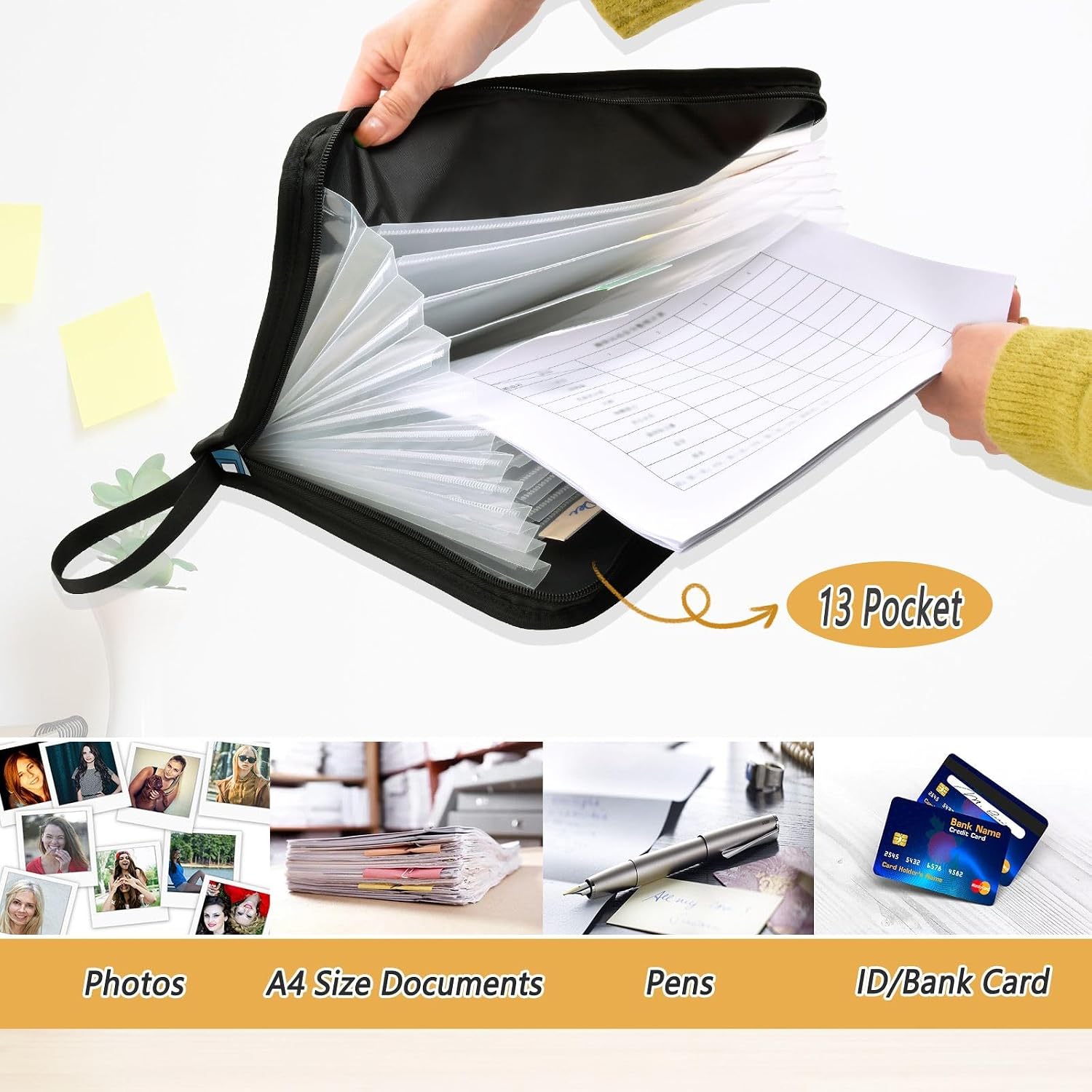 Detalle de 13-Pocket Expanding File Organizer