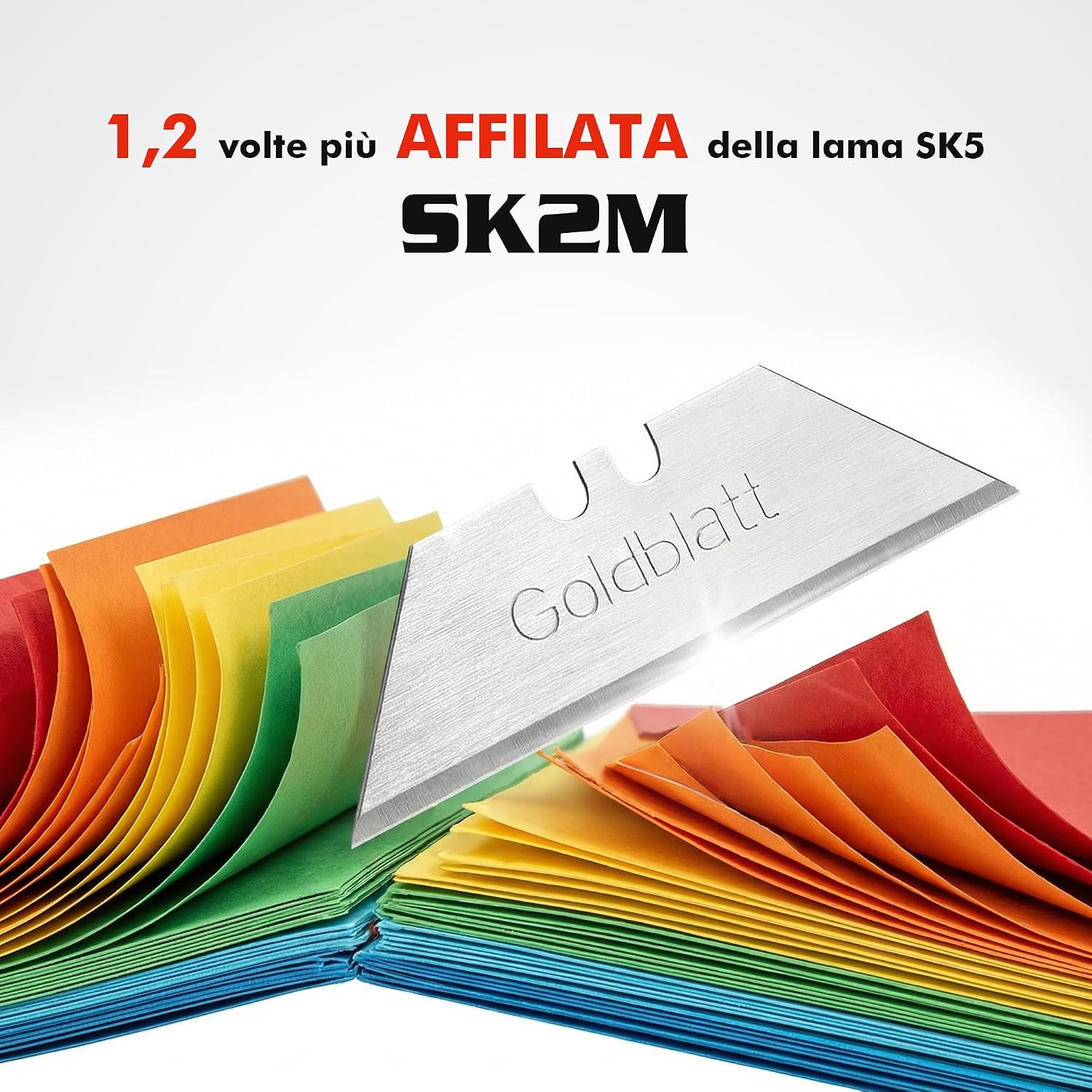 Thumbnail 4 de Goldblatt Lame di Ricambio in Dispenser 100 Pezzi in Acciaio SK2M per Cutter e Taglierino