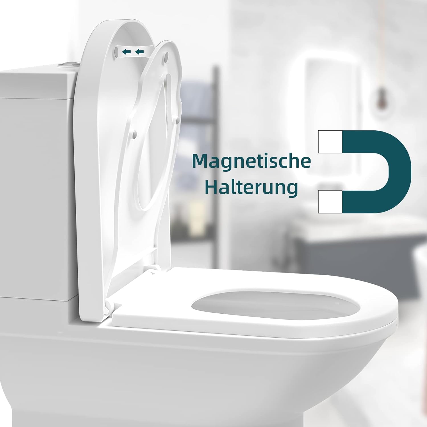 Thumbnail 2 de WOLTU Toilettendeckel mit Kindersitz und Absenkautomatik für Familie (D-Form)