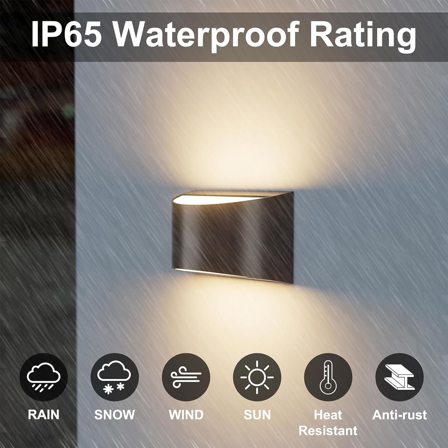 Thumbnail 1 de ChangM G9-5730-75LED Wall Sconce, Black 10W Up-and-Down LED, 3000K