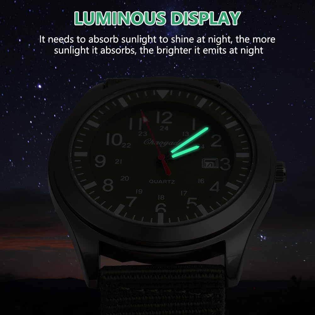 Thumbnail 4 de Vicloon Herren Armbanduhr, Quarzuhr Armbanduhr, Auto-Kalender minimalistisches analoges Zifferblatt Canvas Stoff Band Herren Uhr täglich Armbanduhr Solar Movement
Vicloon Herren Armbanduhr, Quarzuhr Armbanduhr, Au…