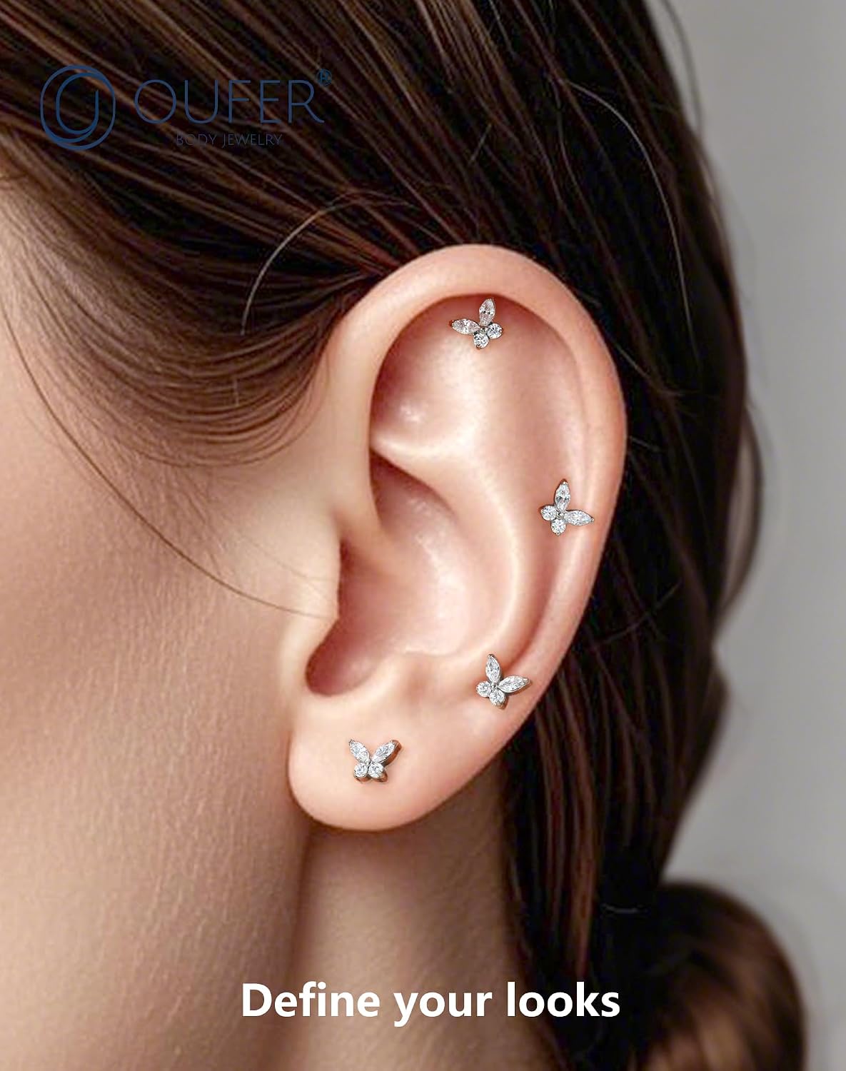 Thumbnail 4 de OUFER piercing lèvres 16G Acier 316L avec filetage interne