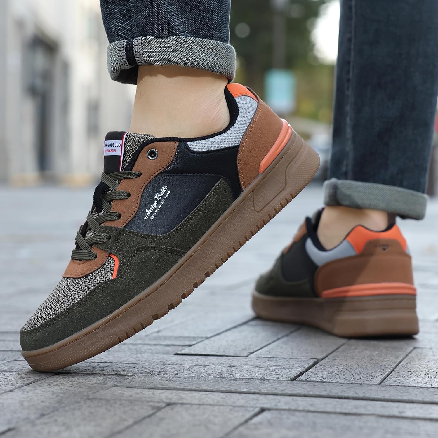 Detalle de ARRIGO BELLO Freizeitschuhe Herren Sneaker – leichte Joggingschuhe, atmungsaktiv und rutschfest (EU 40–46)