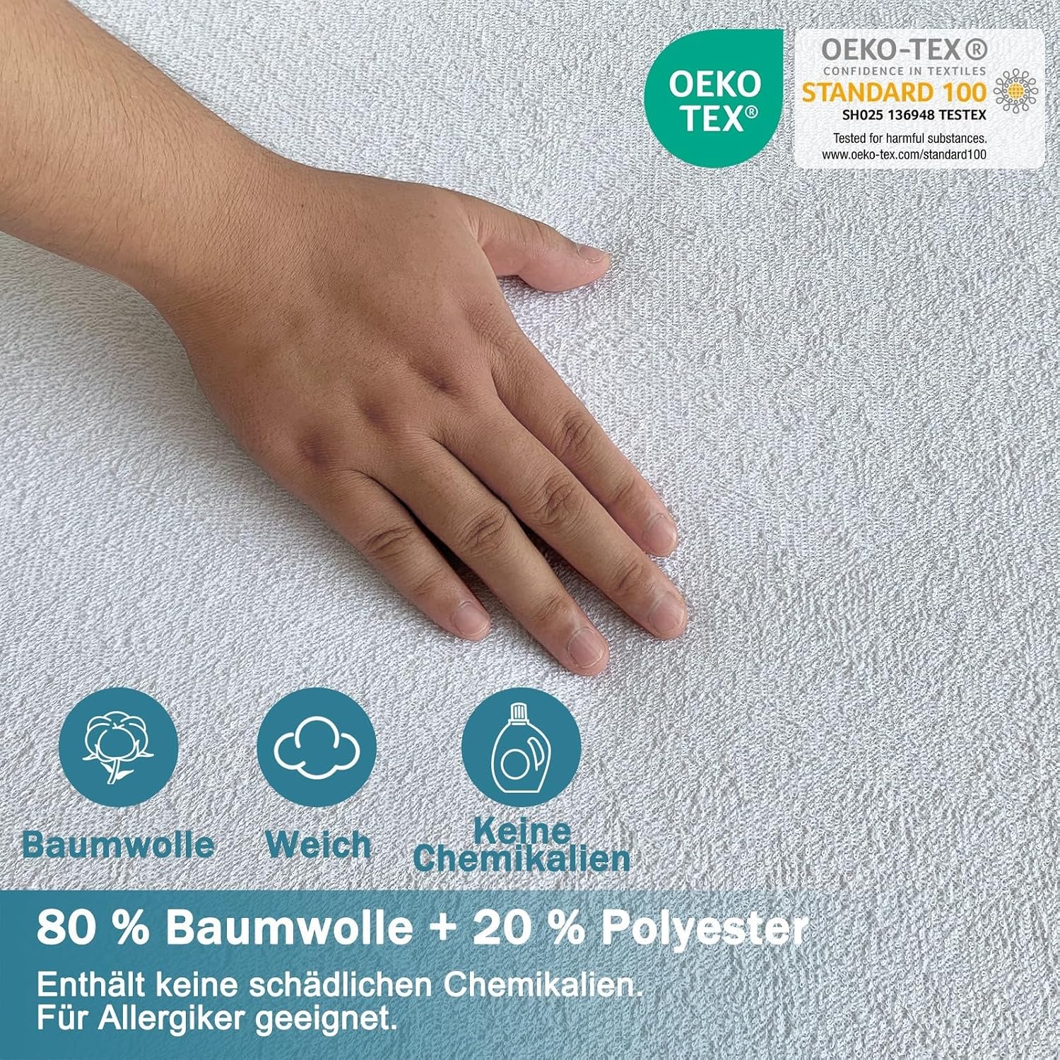 Thumbnail 4 de Beedsooth wasserdichter Matratzenschutz 140x200x20 cm mit Reißverschluss – Encasing