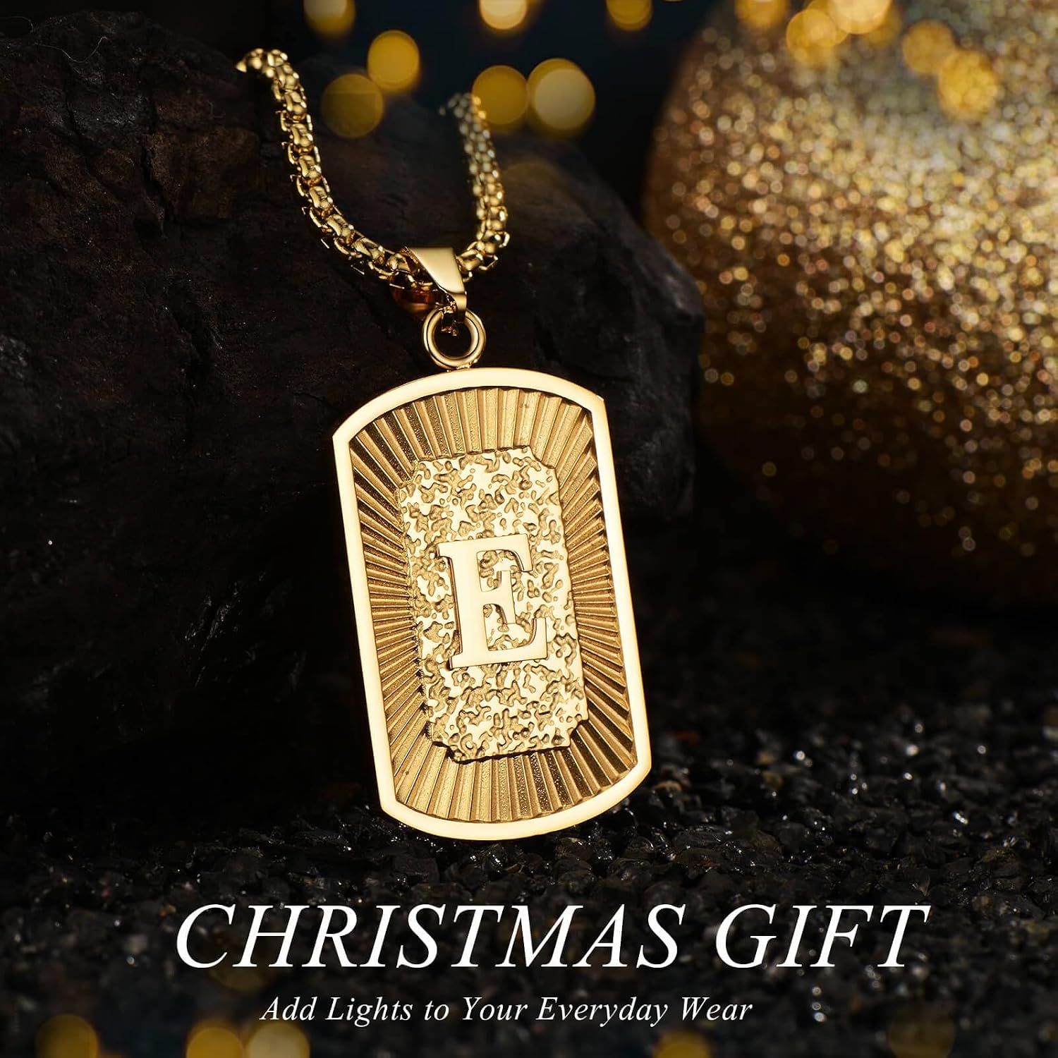 Thumbnail 5 de Zillaly Initial Pendant Necklace, 316L Stainless Steel