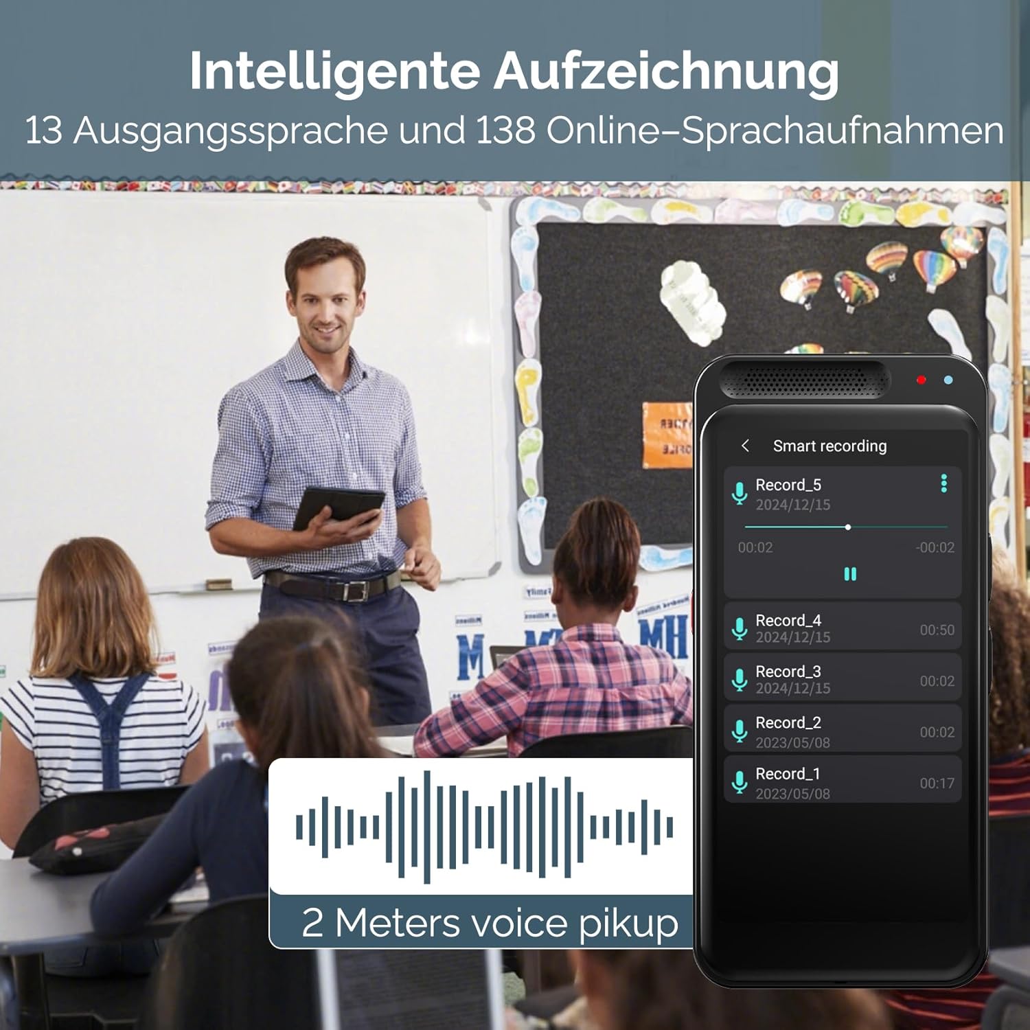 Detalle 2 de MoStrive Z6S Sprachübersetzer: Offline & Online-Übersetzung, Foto-Übersetzung und 150 Sprachen