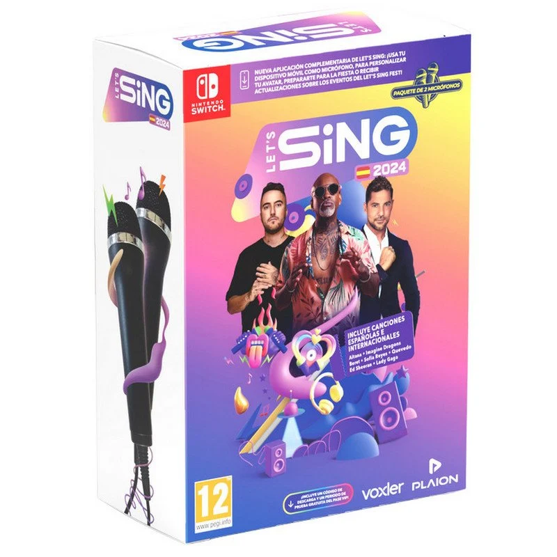 Let’s Sing 2024 + 2 micrófonos para Nintendo Switch, ravenscourt