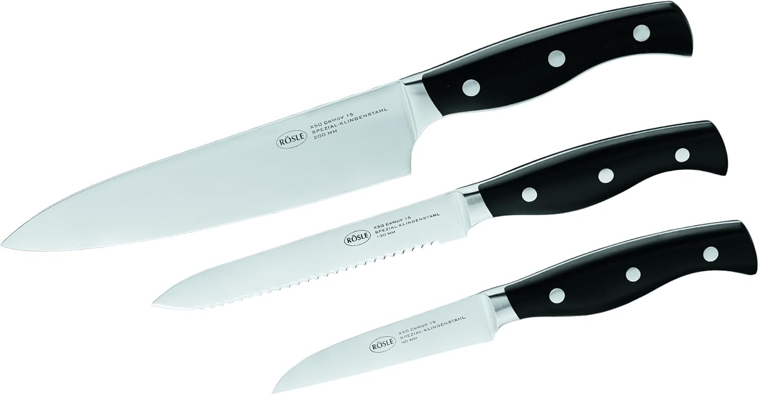 Thumbnail 6 de RÖSLE Steakmesser-Set 4-tlg. – hochwertiges Steakmesser-Set aus Klingenspezialstahl mit Holzbox