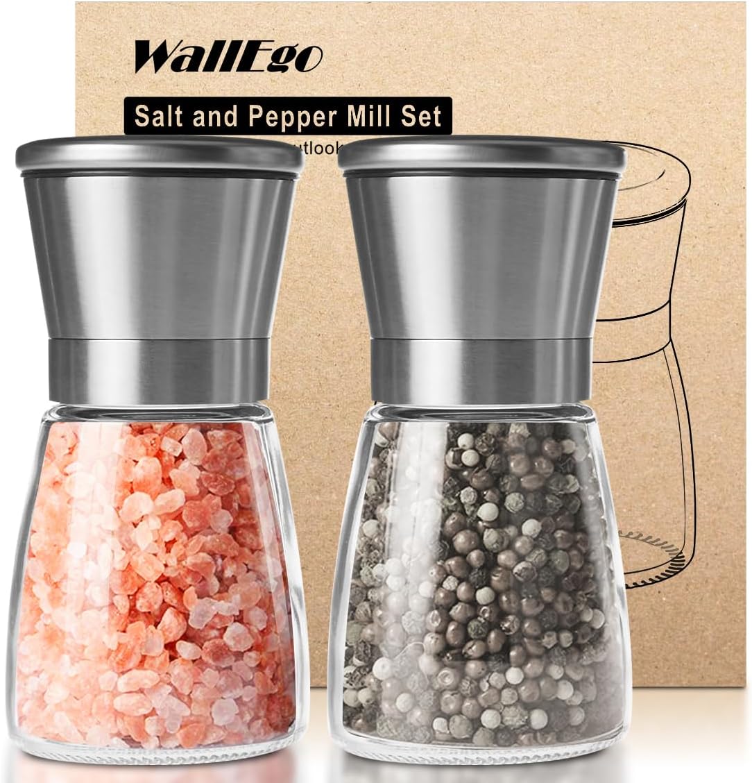 Salt and Pepper Grinder Set Adjustable Coarseness