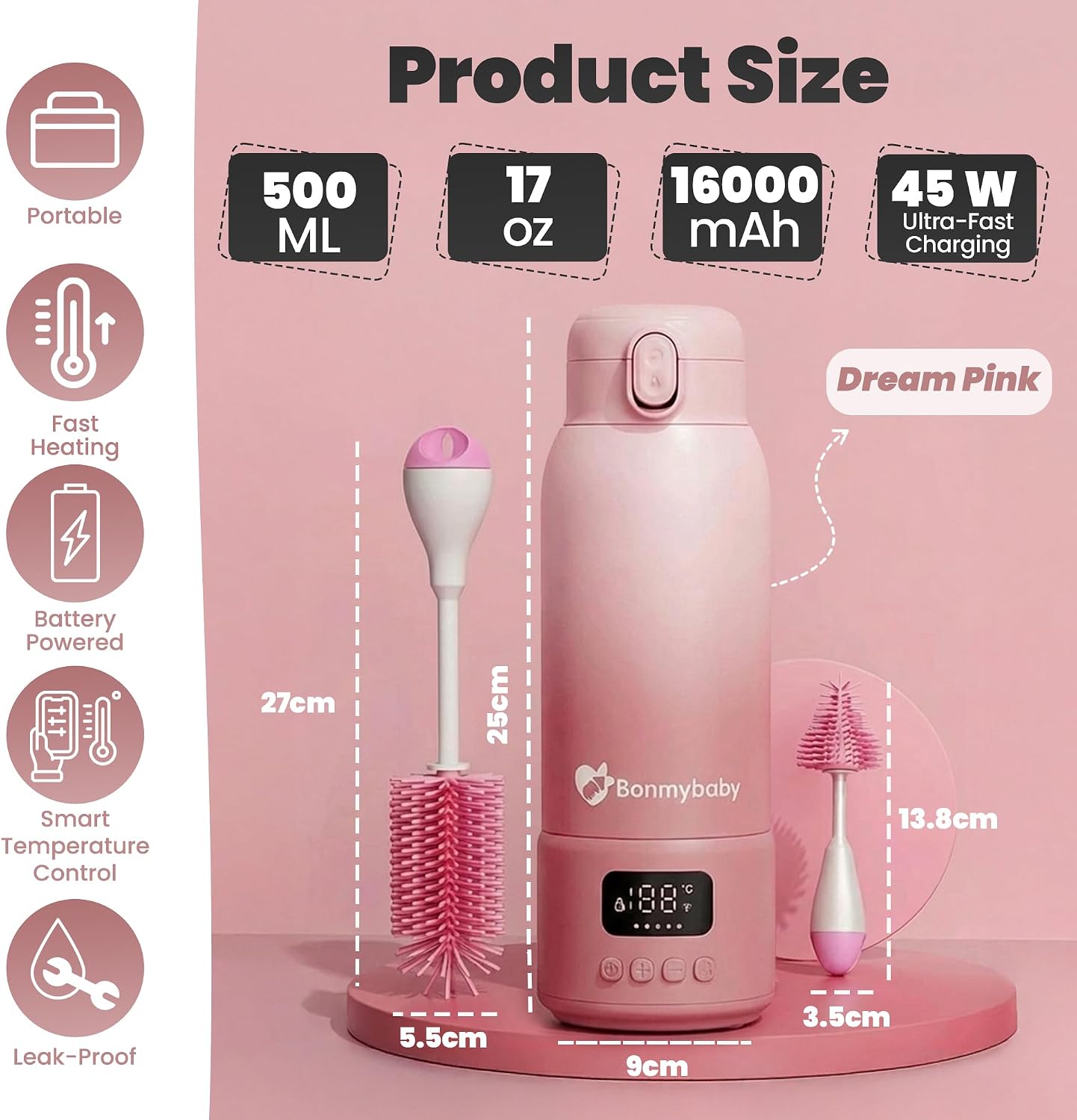 Detalle 2 de PRO Smart Portable Baby Bottle Warmer 500ml