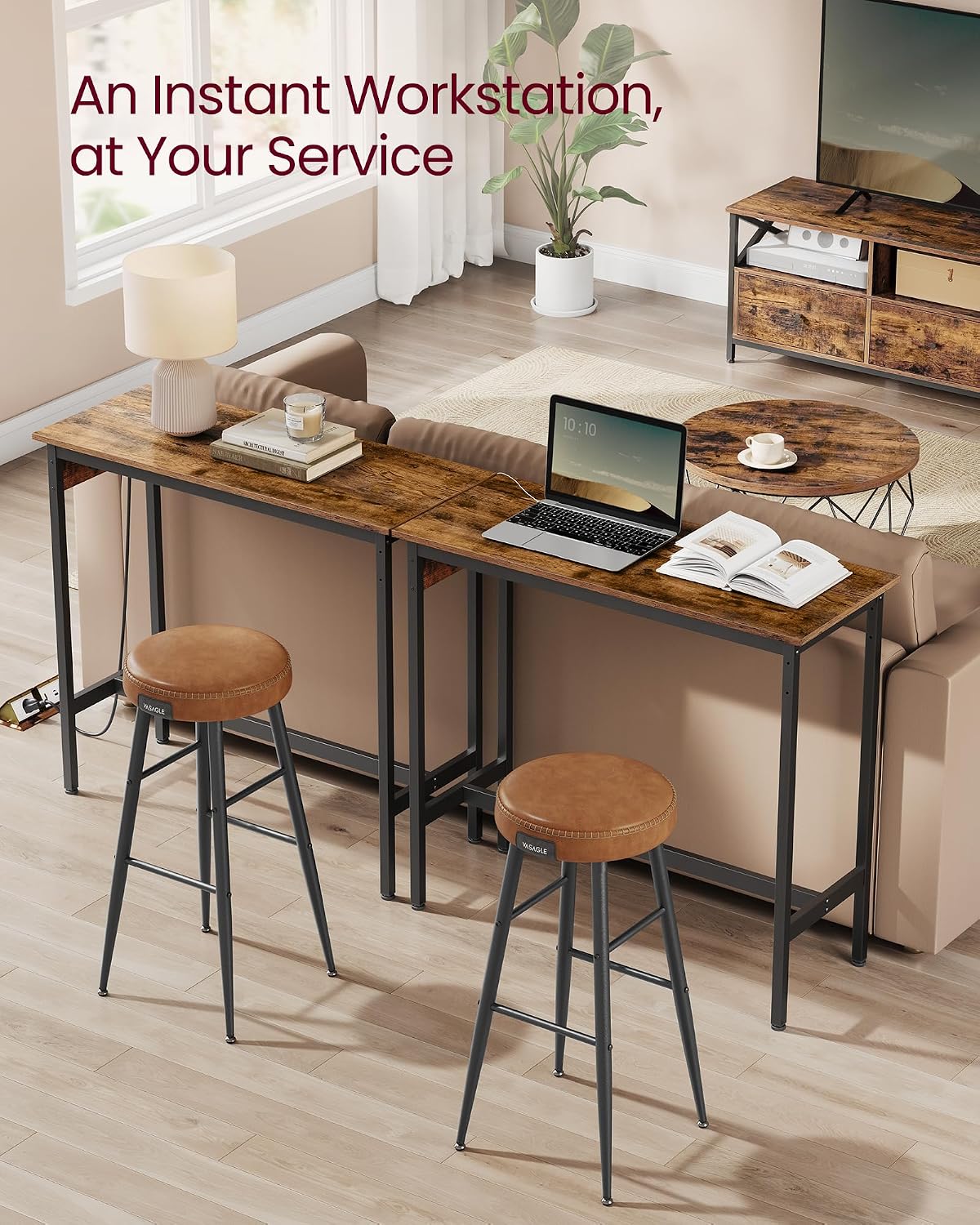 Detalle de VASAGLE Bar Table, 39.4-Inch Width