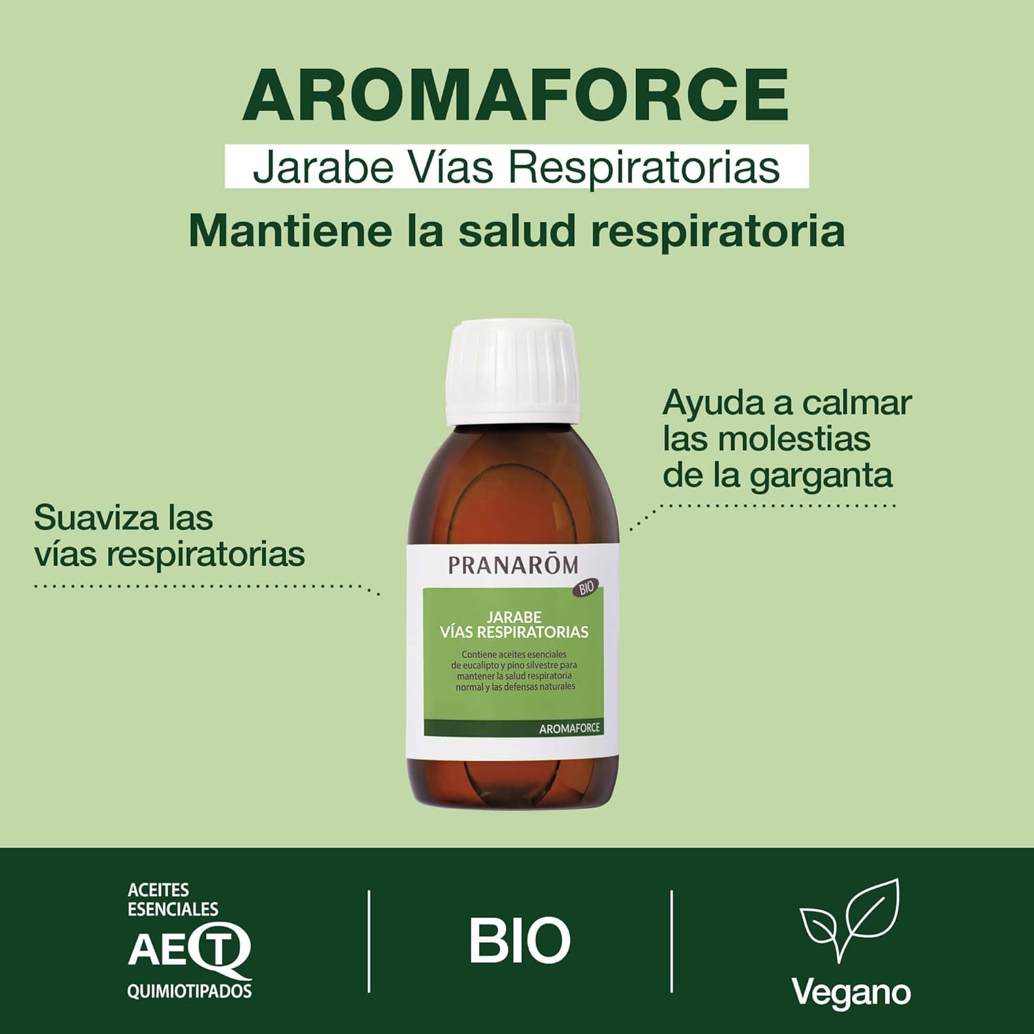 Thumbnail 1 de PRANAROM Aromaforce Jarabe Respiratorio 🌿 150ml