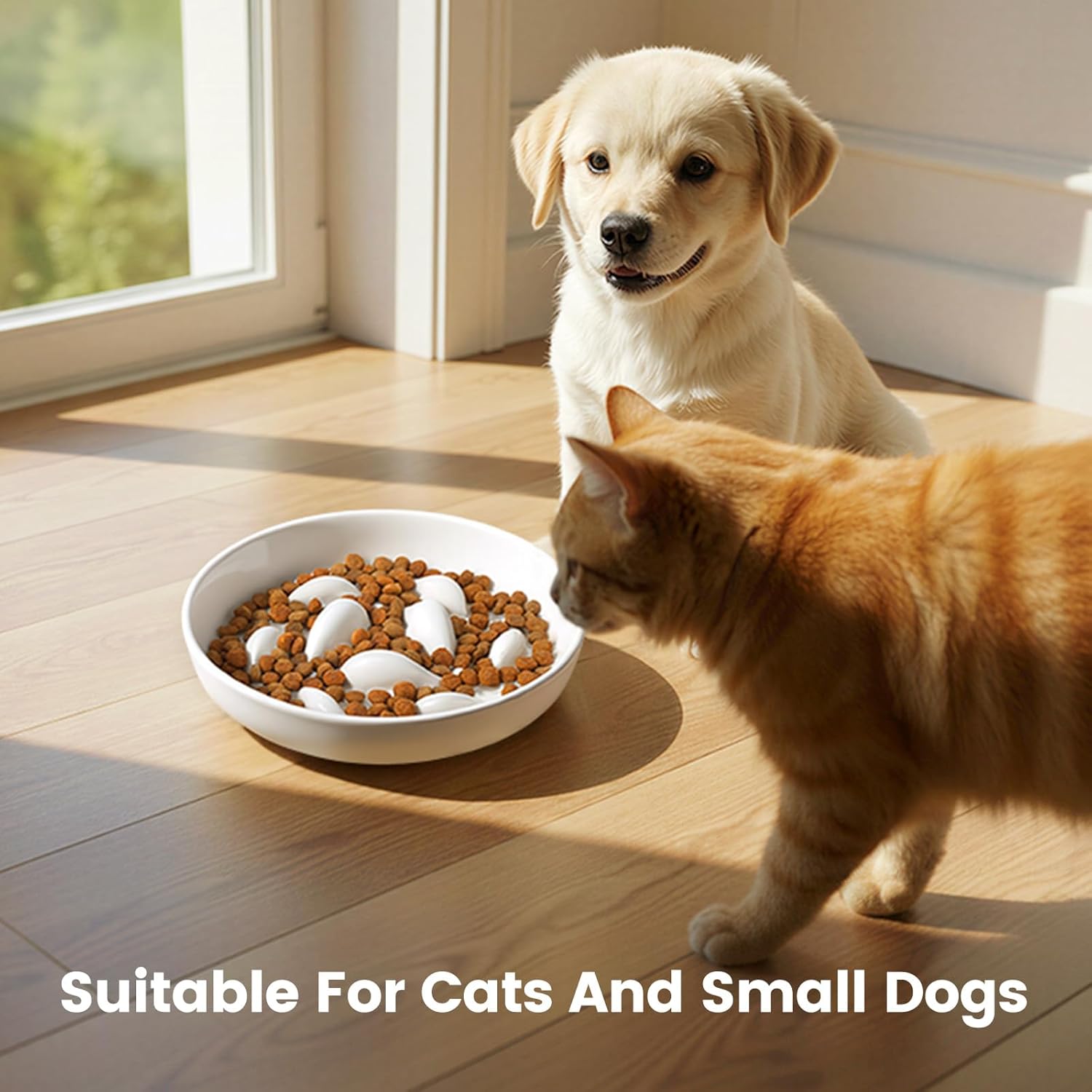 Thumbnail 1 de PETTOM Anti-Schling Napf aus Keramik für Katzen & kleine Hunde (langsames Fressen, Ø16 cm)