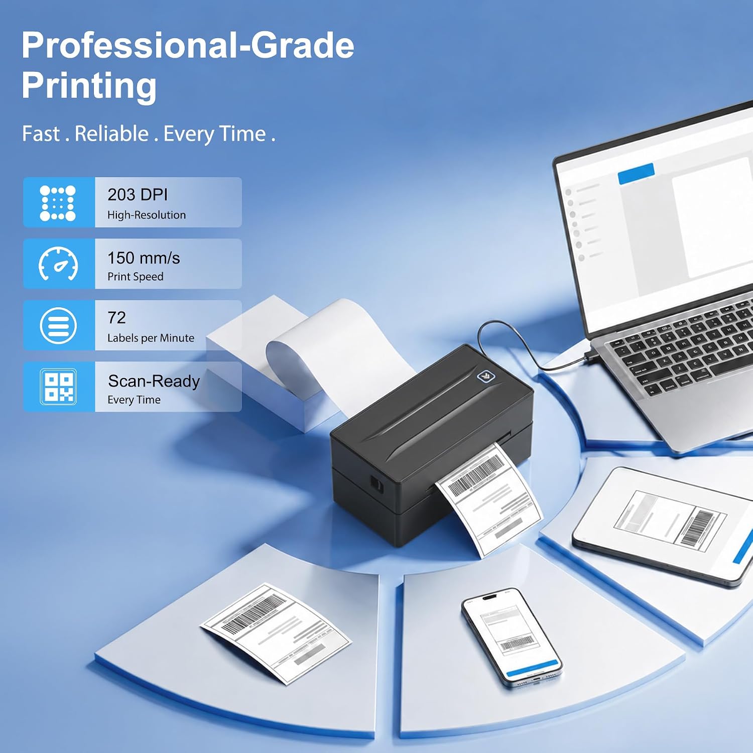 Thumbnail 3 de Bluetooth Thermal Label Printer 4x6