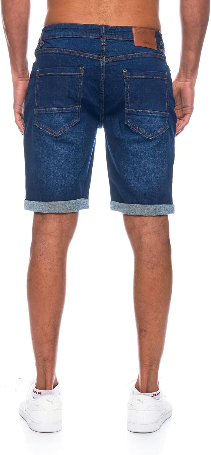 Thumbnail 4 de JEEL Herren Jeans-Shorts Slim-Fit (5-Pocket-Style) „Basic Washed“ mit Stretch