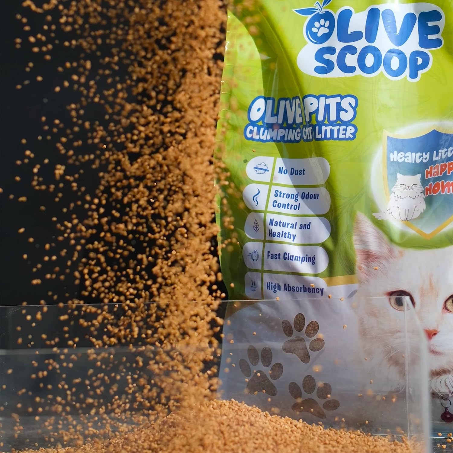 Detalle de OLIVE SCOOP Natural Clumping Cat Litter 6kg