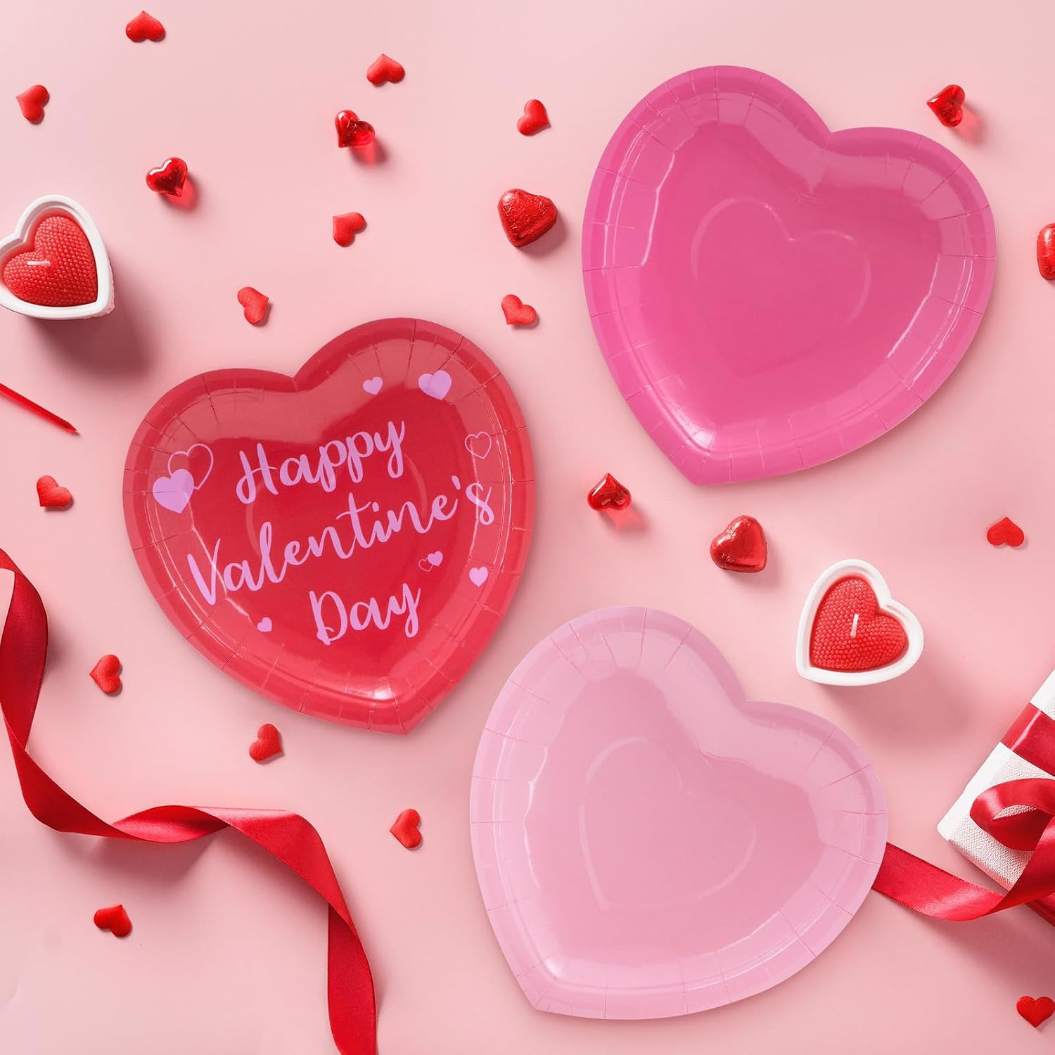 Detalle 2 de Happy Valentine's Day Plates 24 pcs 🍽