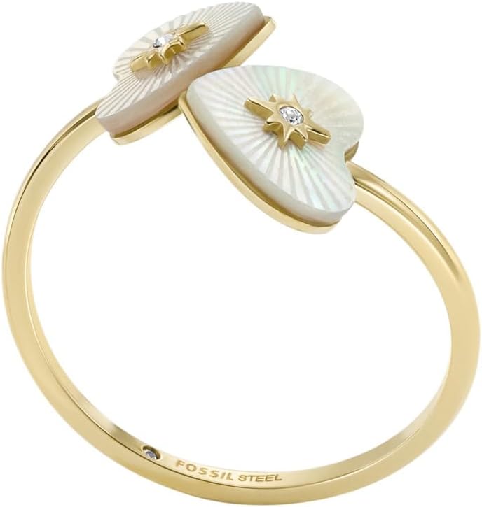 Thumbnail 4 de Fossil Damen Ringe aus Edelstahl – Offen, goldfarben, poliert