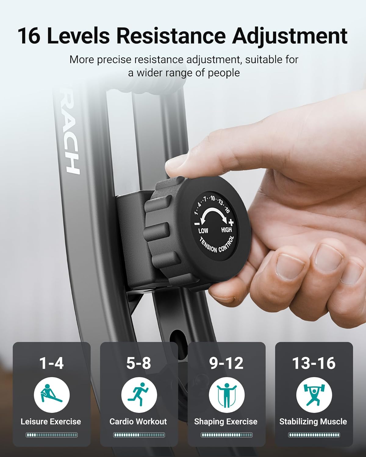 Thumbnail 4 de MERACH Multifunctional Foldable Exercise Bike with 16-Level Magnetic Resistance and Exclusive App