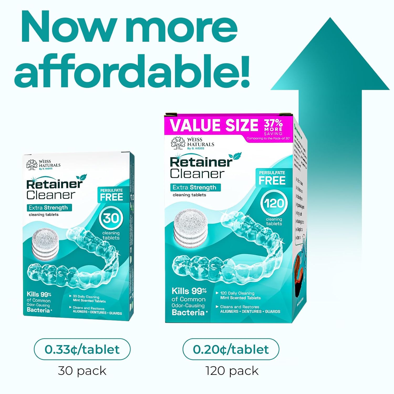 Thumbnail 5 de B. Weiss Naturals Retainer Cleaner Tablets for Invisalign & Night Guards (60 Mint Tablets)