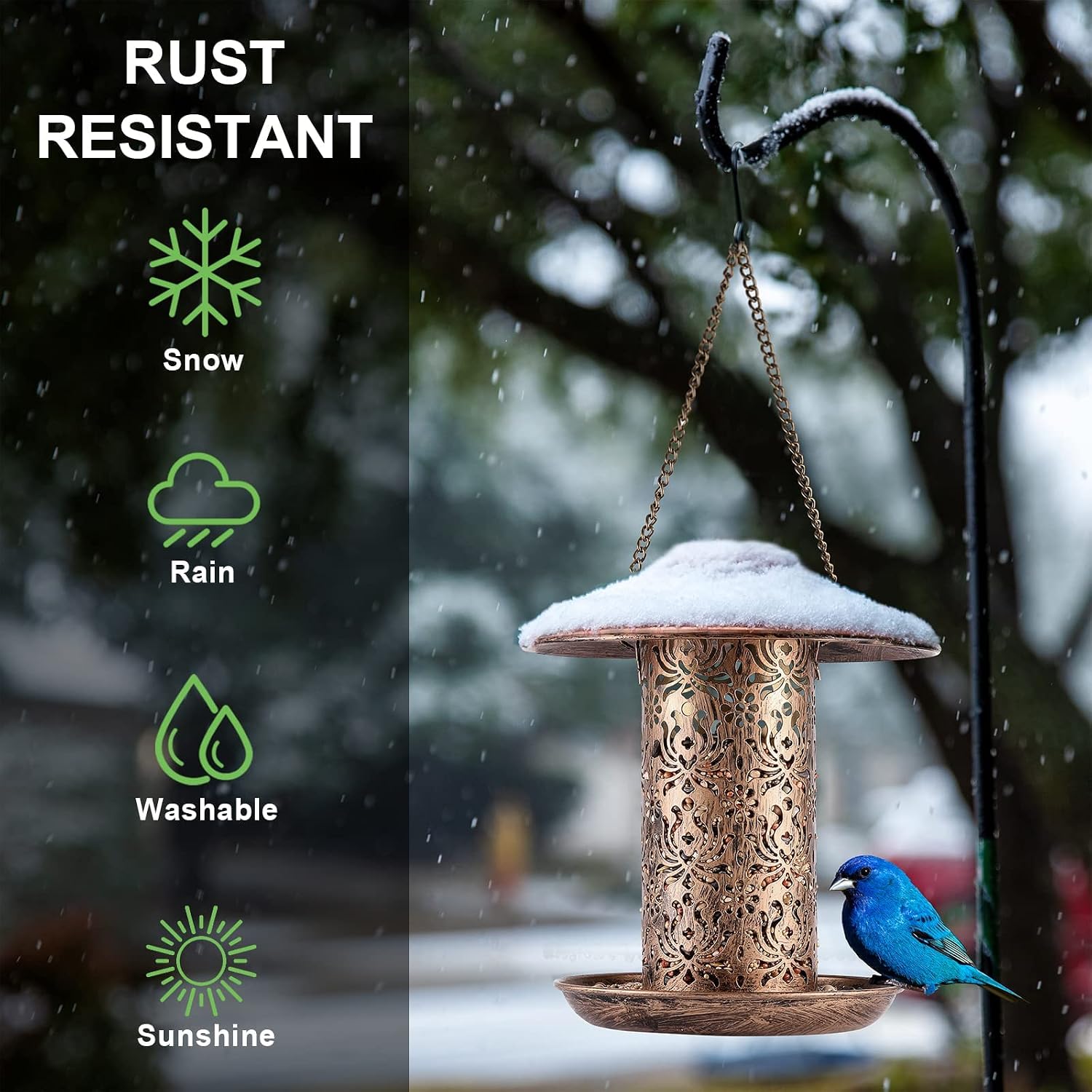 Detalle 2 de HOUSESAPP Solar Bird Feeder 2.5LBs