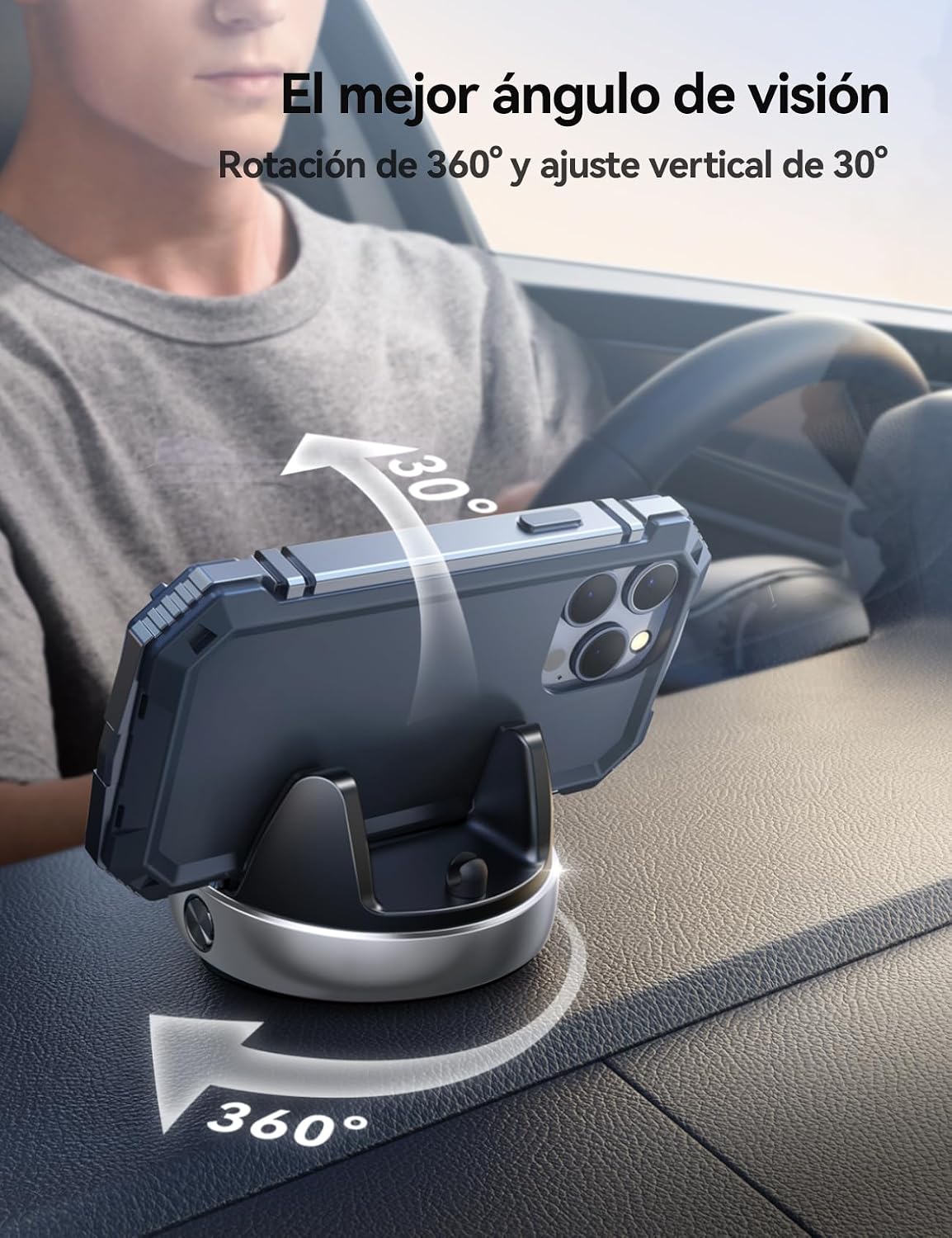 Detalle 2 de JOYROOM Soporte Móvil Coche Salpicadero 🚗 Antideslizante Universal
