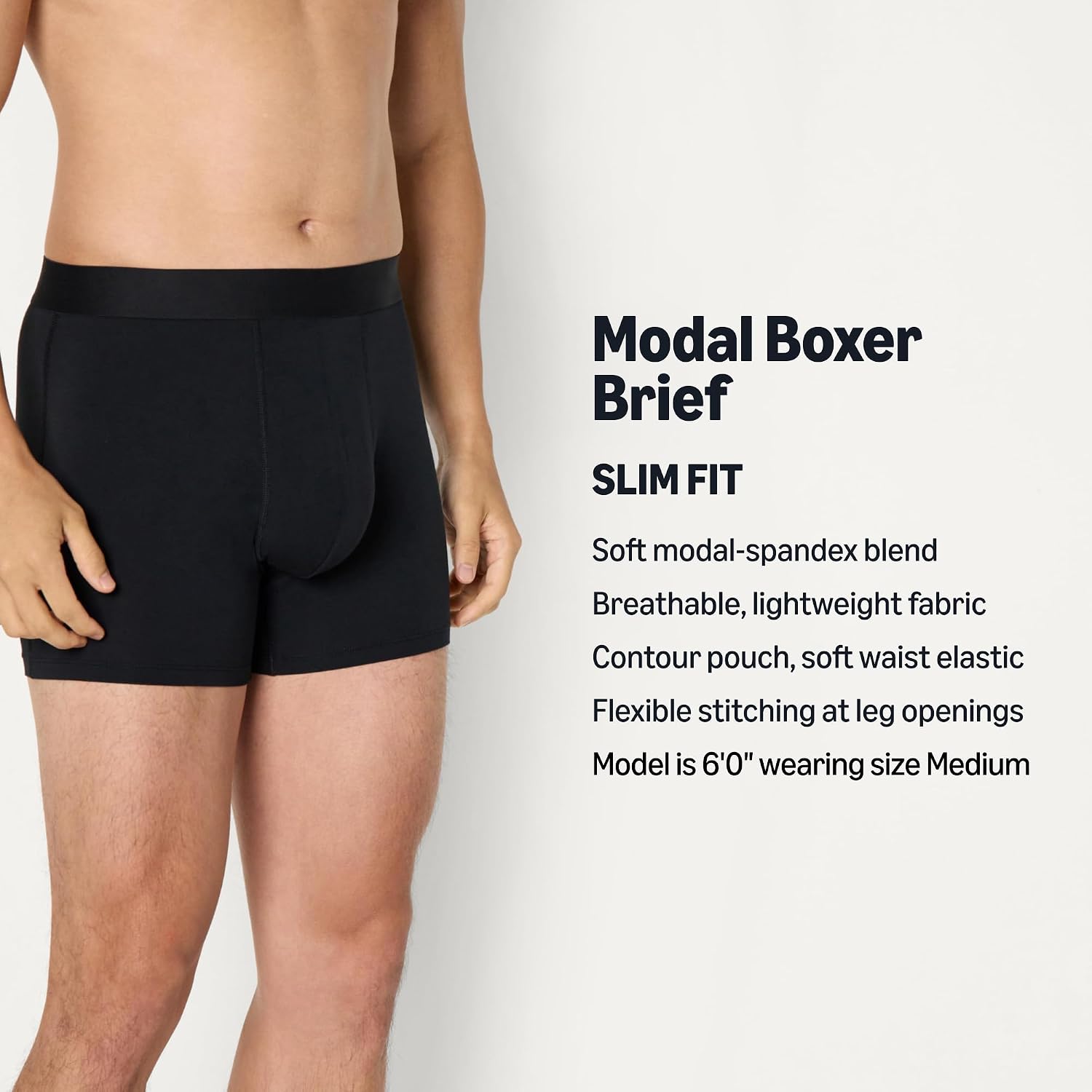Detalle 2 de Amazon Essentials Men's Super Soft Modal Boxer Briefs, Pack of 5