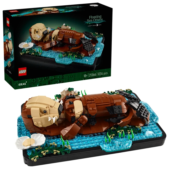 Thumbnail 8 de LEGO Ideas Treibende Otter 21366 – ein beruhigendes Bauprojekt für Sammler und Dekoration