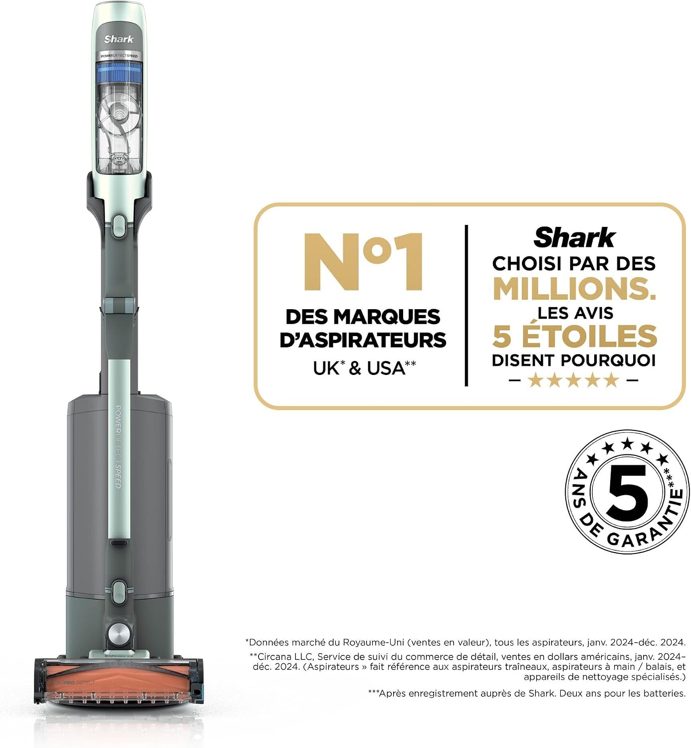 Thumbnail 1 de Shark PowerDetect Speed Clean & Empty IA3243FRT — Aspirateur sans Fil avec vidage automatique et brosse animale