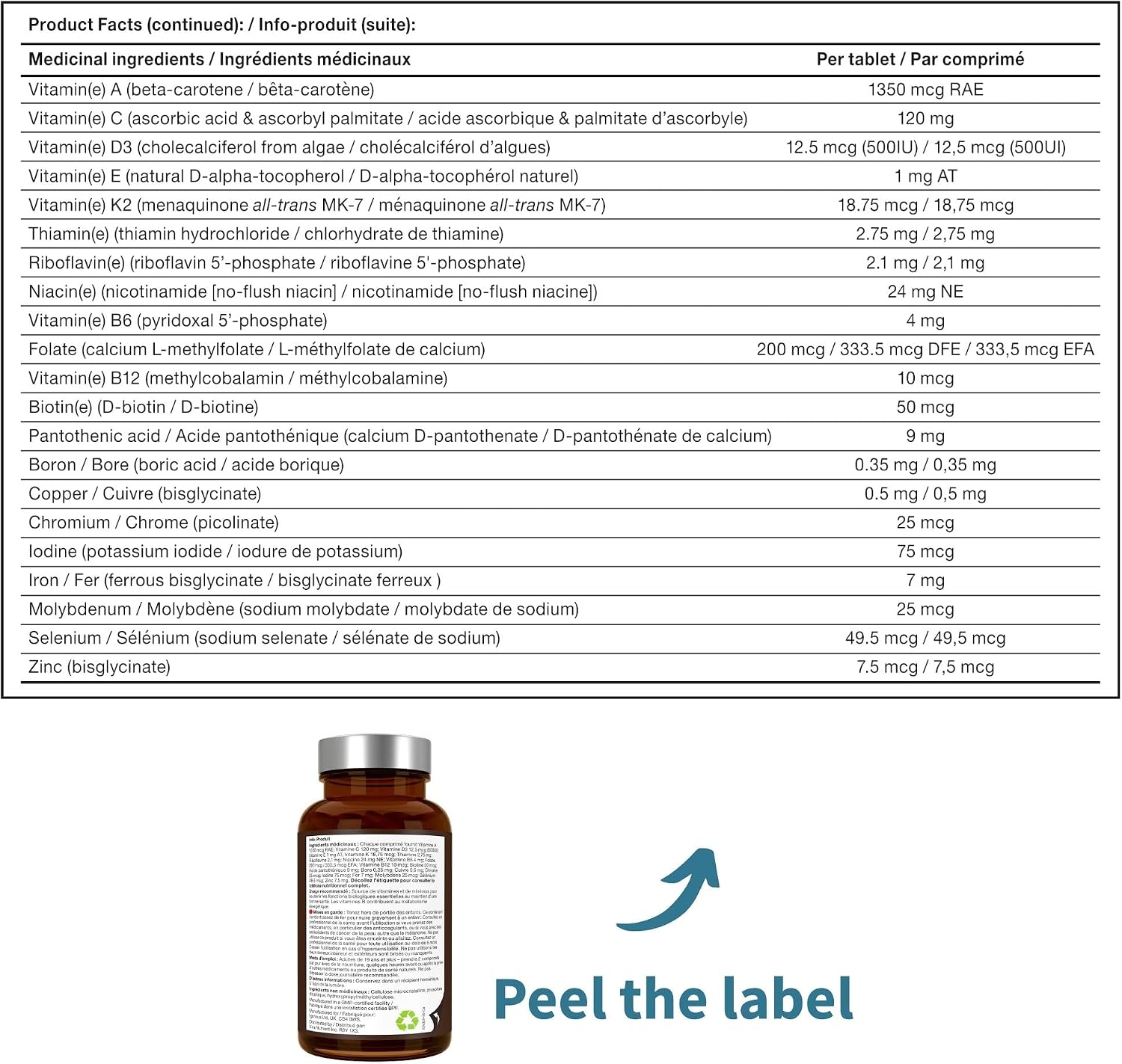 Detalle de Igennus SKU178 Methylated Multivitamin for Women, Vegan, Sustained Release